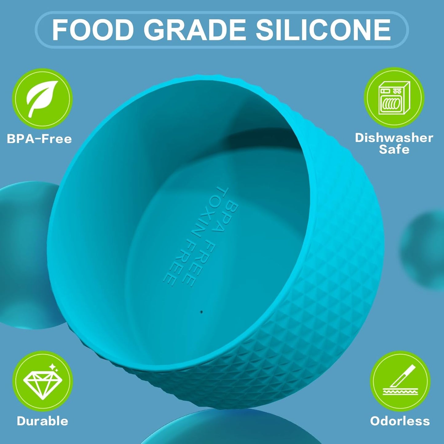 Silicone Boot for Owala Water Bottle 24 Oz 32 Oz 40 Oz, Anti-Slip Protective Sleeve for Freesip/Twist/Flip Stainless Steel Water Bottles Accessories