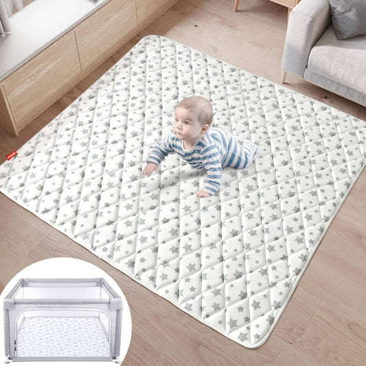 Premium Foam Baby Play Mat, 50''X50'' Playpen Mat, One-Piece Crawling Mat Non Slip Cushioned Mats for Babies, Infant and Toddler, Baby Floor Play Mat