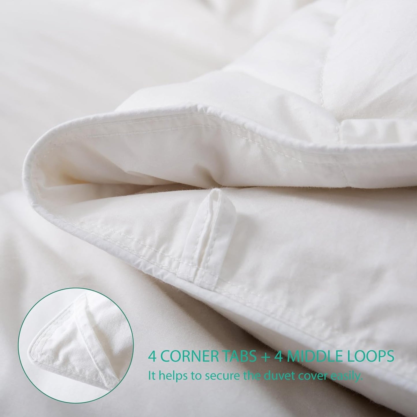 Twin Size Down Feather Comforter - 750 Fill Power All-Season Duvet Insert, Ultra-Soft Hotel Collection, Baffle-Box Design, Noiseless, Medium Warmth