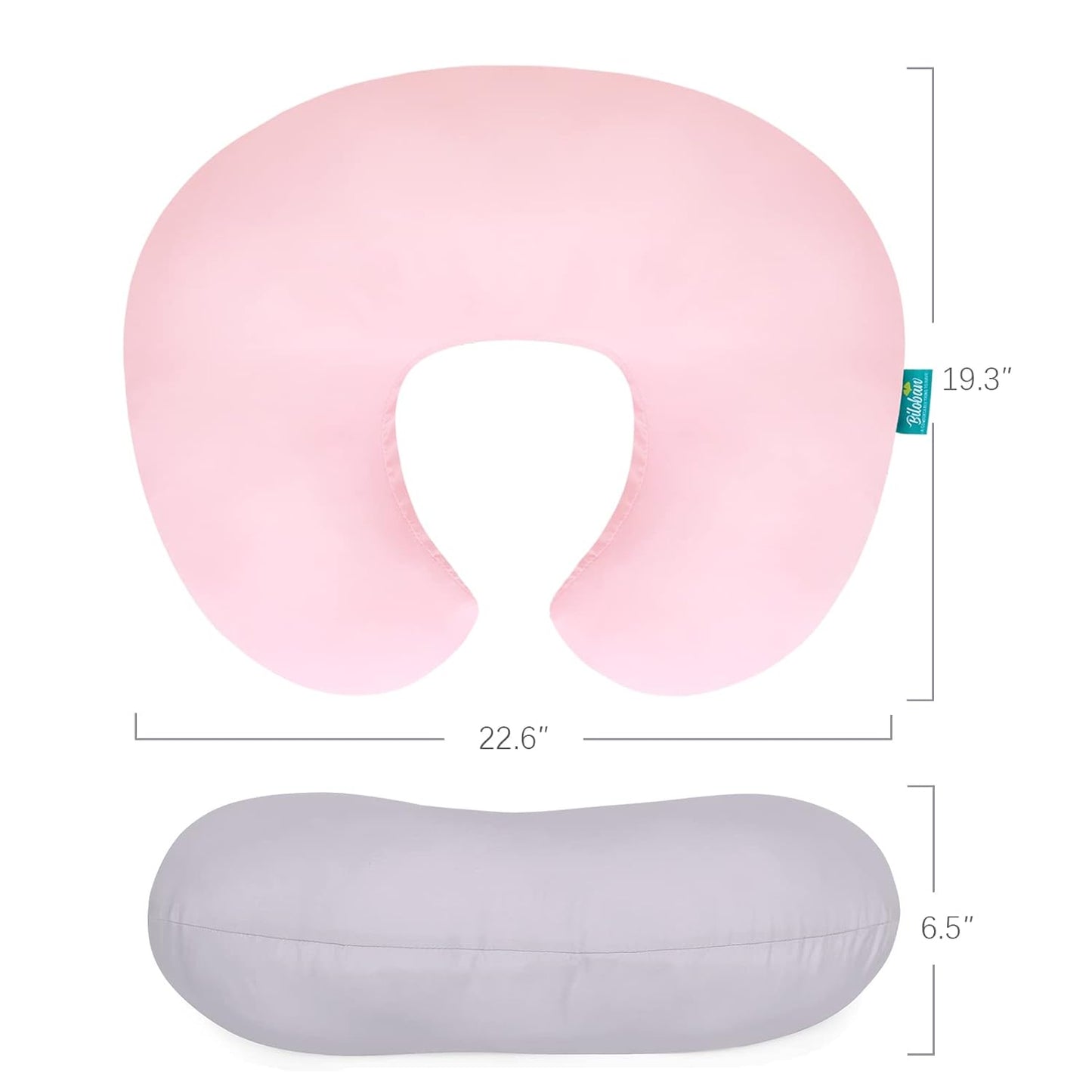 Nursing Pillow Cover 2 Pack Fit for Boppy Pillow, Breathable & Skin-Friendly Nursing Slipcovers for Breastfeeding Mom, Comfortable & Machine Washable Nursing Covers