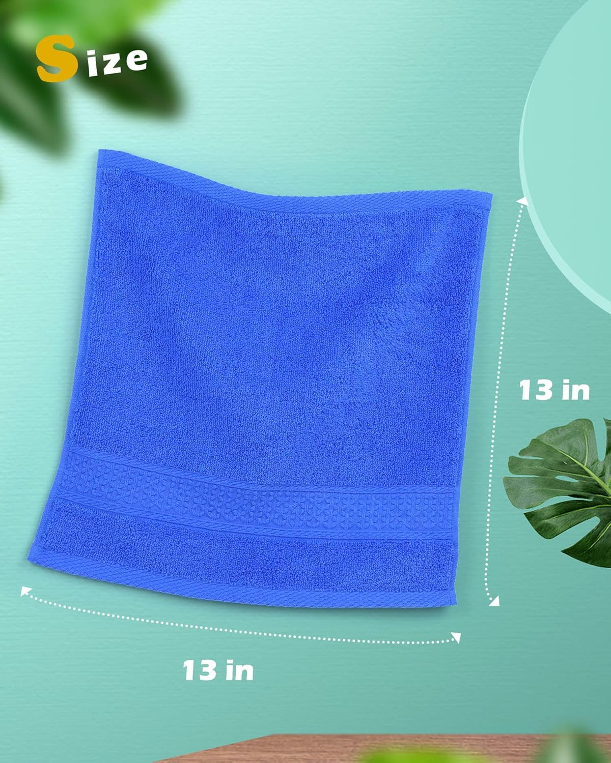 Wash Cloths for Your Body 24-Pack Washcloths Soft Cotton Face Cloths, Large Shower Wash Cloth Set (8 Colors 13” X 13”) 100% Cotton Small Towels for Bathrooms and Guestroom