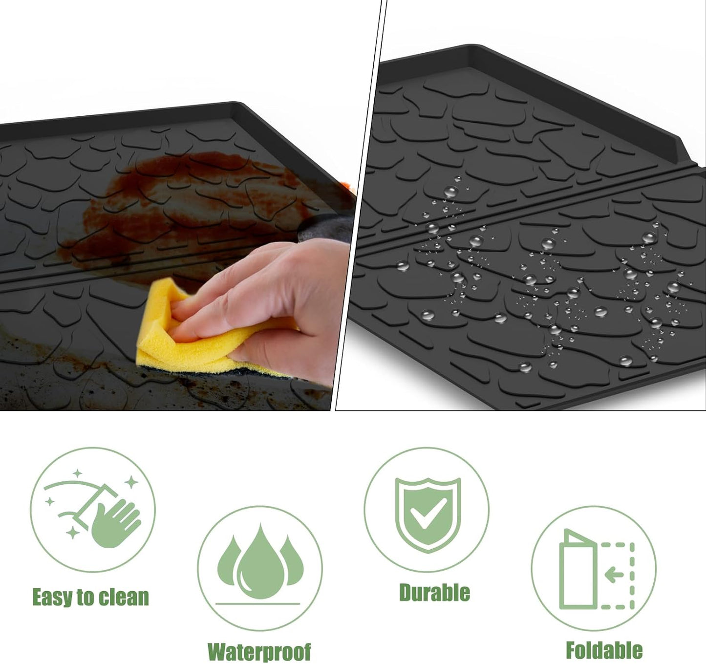 Silicone Mat for Wonderfold Wagon W4,Luxe Accessories for Wonderfold Stroller to Protect Wagon from Sand, Dirt, and Water,Easy Clean