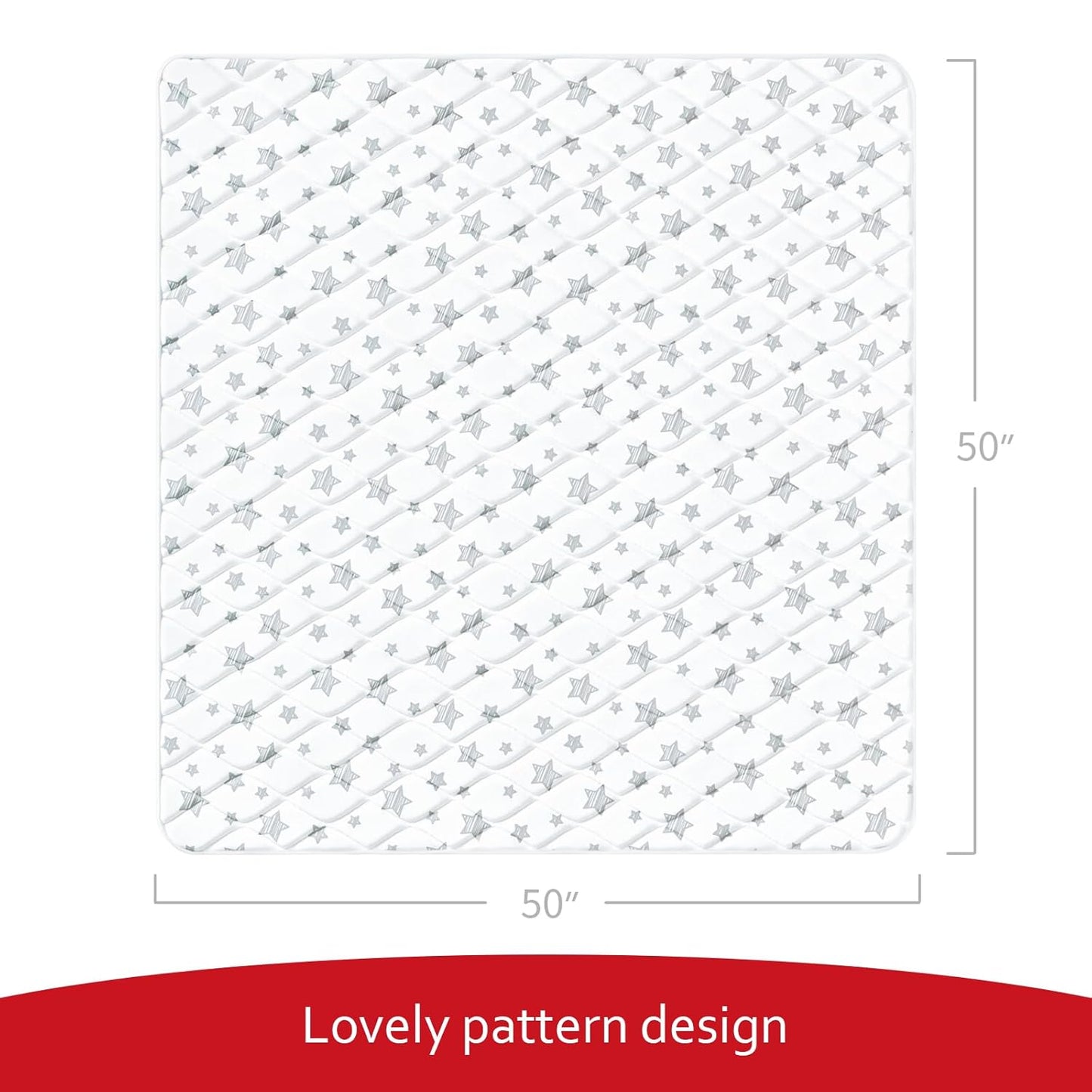 Premium Foam Baby Play Mat, 50''X50'' Playpen Mat, One-Piece Crawling Mat Non Slip Cushioned Mats for Babies, Infant and Toddler, Baby Floor Play Mat