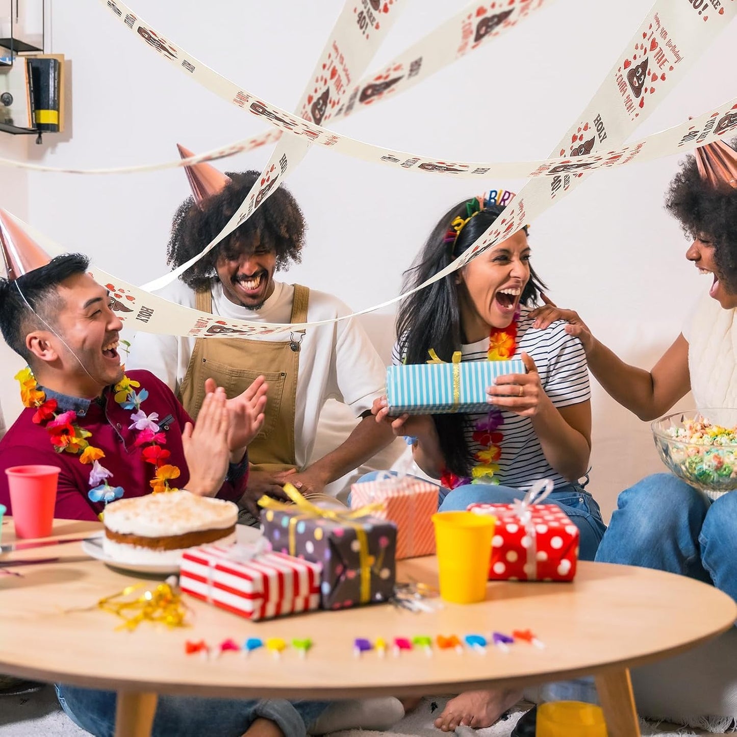 40Th Birthday Gifts for Women, Men, Her, Him - Happy Prank Toilet Paper - 40Th Birthday Decorations, Party Supplies Favors - 40 Years Old Funny Gag Gift Ideas, Novelty Bday Present for Friends, Family