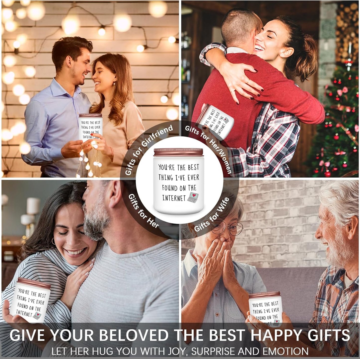 Gifts for Her, Girlfriend, Wife, Funny Lavender Candle Gift Unique Valentines Anniversary Christmas Birthday Gifts for Her, Girlfriend
