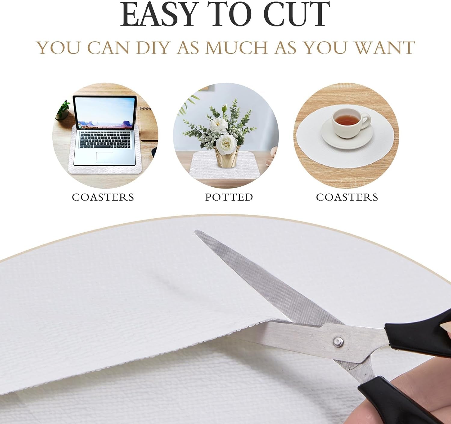 Shelf and Drawer Liner for Kitchen Cabinet, Non Adhesive Non Slip Shelf Paper Waterproof Washable Thickened for Dresser Pantry Shelve Bathroom Protector Liner(White,12 in X 10 FT)