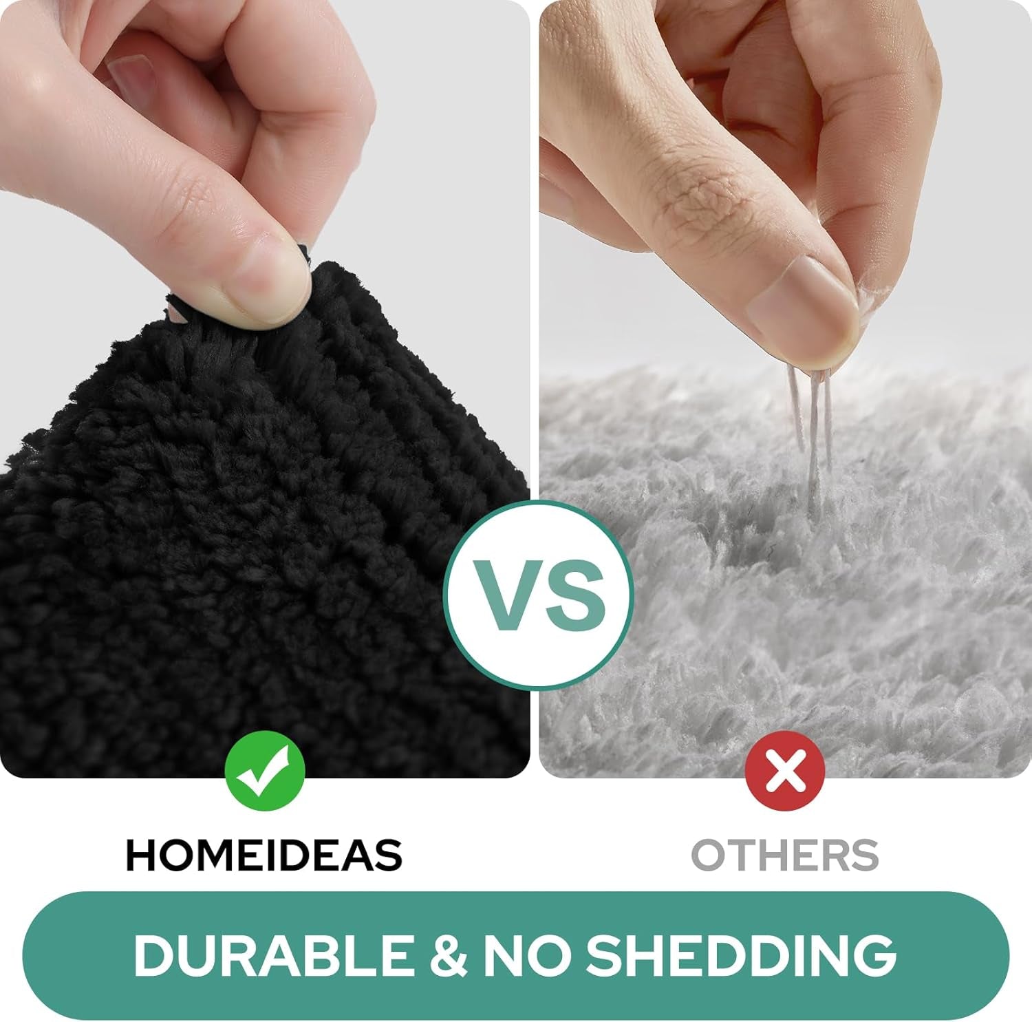 Bathroom Rugs Sets 2 Piece, Soft and Water Absorbent Microfiber Carpet, Non-Slip Washable Bath Mats (20"X32"+16"X24", Black and White)