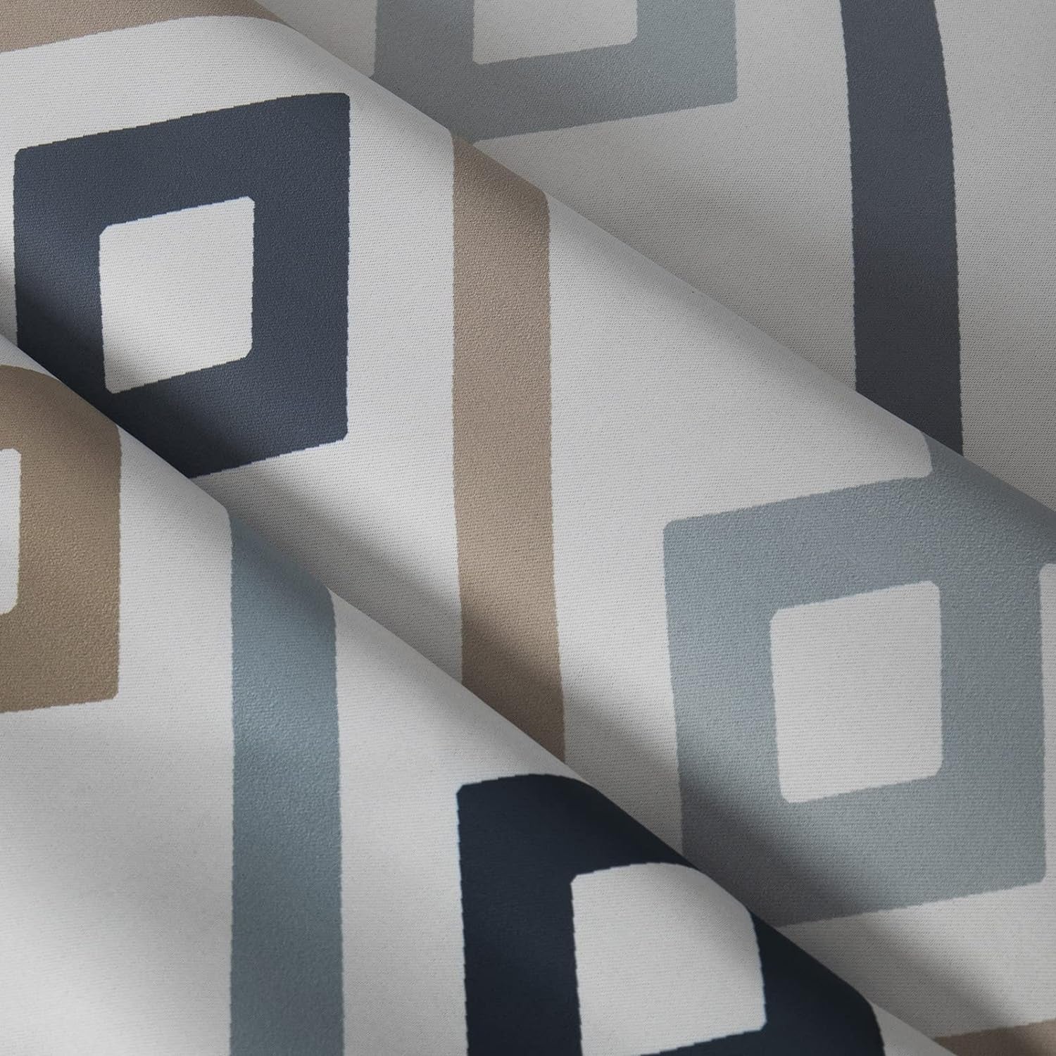 Printed Blackout Curtains for Bedroom, Gradient Line Color Noise Reduction Curtain Drapes, Light Blocking Thermal Insulated Grommet Curtain, 2 Panels, 52 X 96 In, Blue