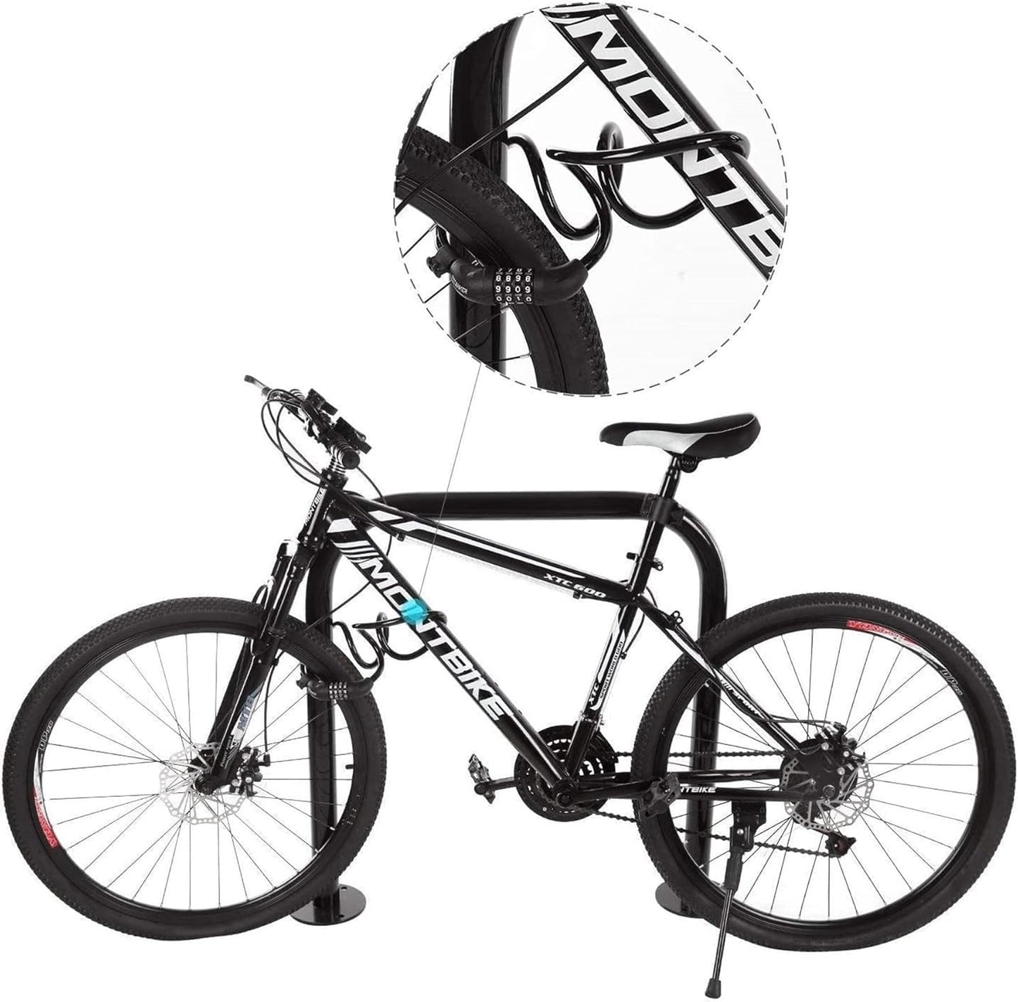 Bike Lock, Bicycle Lock 4 Feet Cable Lock 1/2 Inch Resettable Bike Lock Combination with Mounting Bracket, Bike Accessories for Bicycle, Electric Scooter, Motorcycle