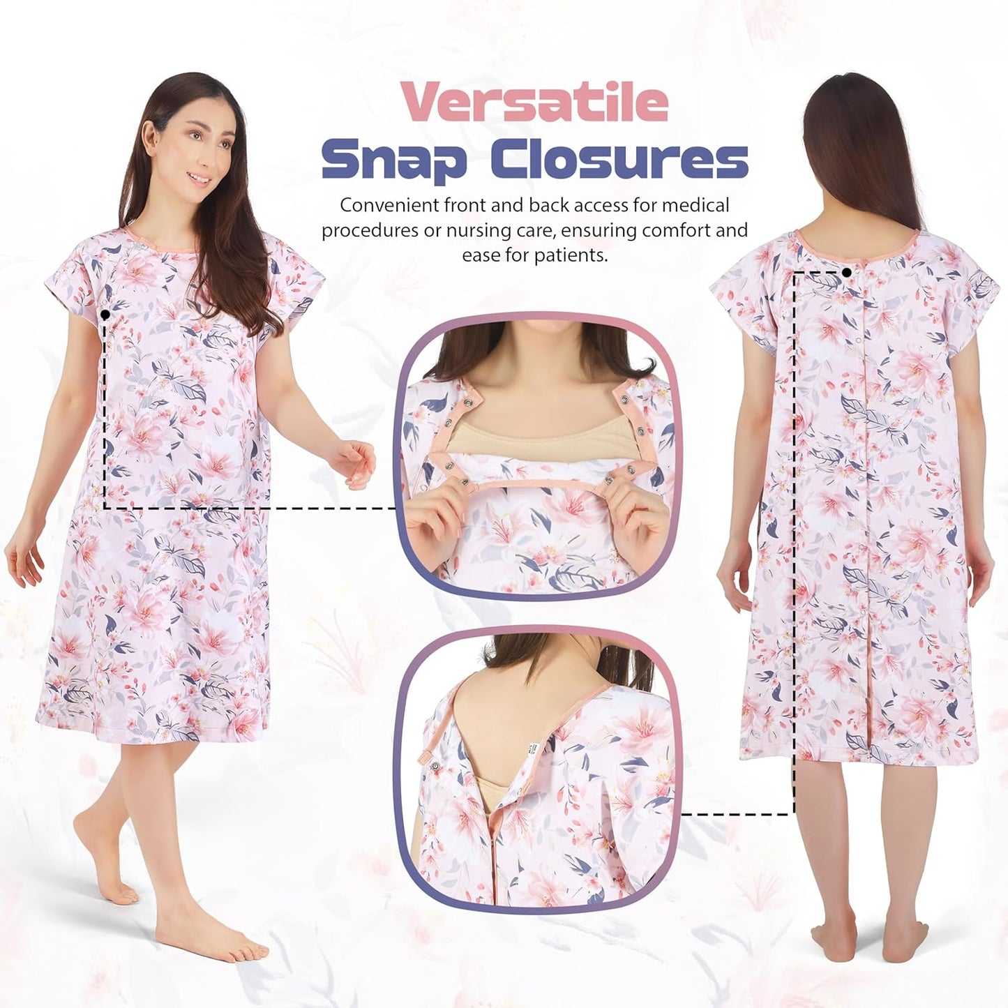 Women'S Hospital Gown Soft and Stylish Patient Gown