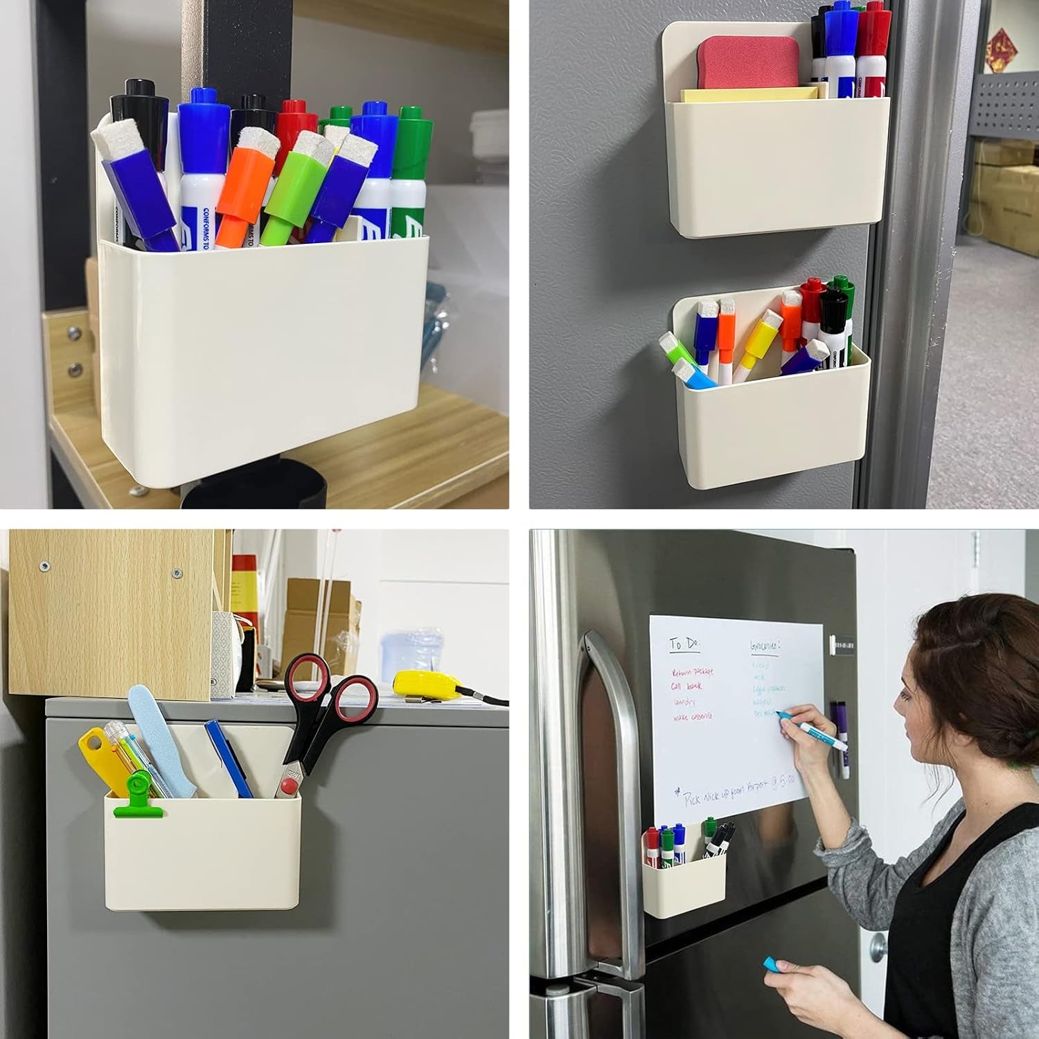 5 Pack Dry Erase Marker Holder Magnetic, Whiteboard Magnetic Marker Holder with Powerful Magnets for Office, Refrigerator, Locker and Metal Cabinets.