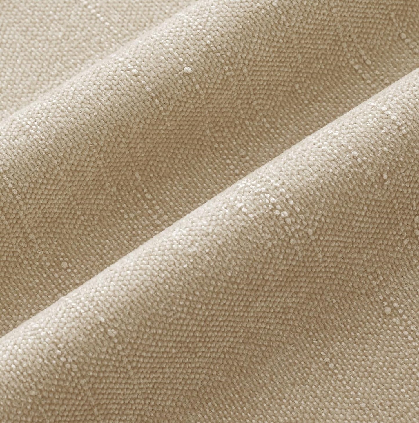 Set of 2 Soft Chenille Decorative Throw Pillow Covers, Solid Textured Cushions for Couch, Sofa, and Bedroom, 20x20 Inches, Beige