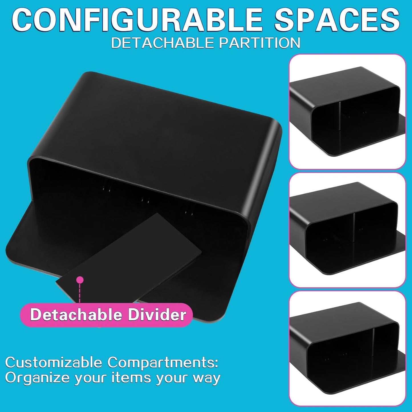 4 PCS Magnetic Pen Holder, Black Magnetic Marker Holder for Whiteboard, Magnetic Dry Erase Marker Holder, Magnetic Pen Holder for Refrigerator, Magnetic Pencil Holder, Magnet Locker Organizer