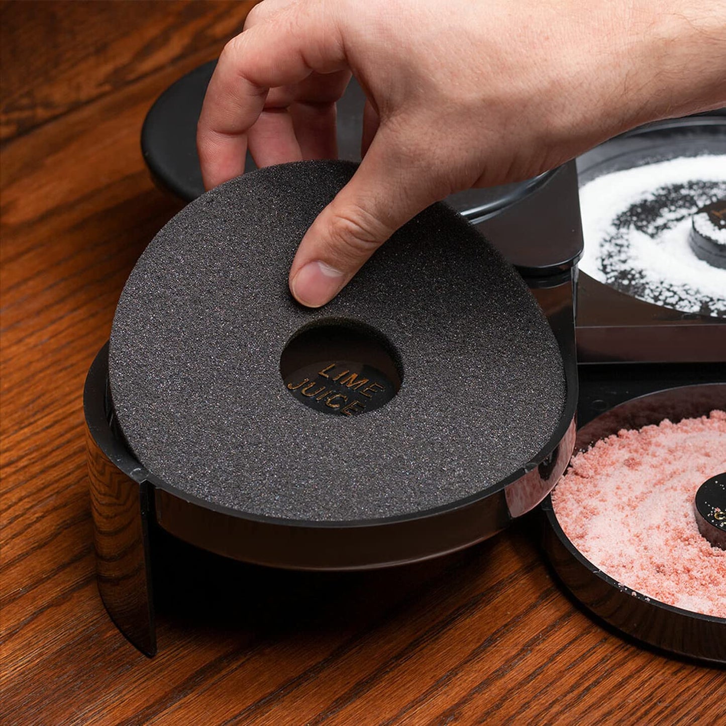 2Pcs Bar Salt Rimmer Sponges Black Replacement Sponge for Glass Rimmer, Margarita Salter, Lime Juice