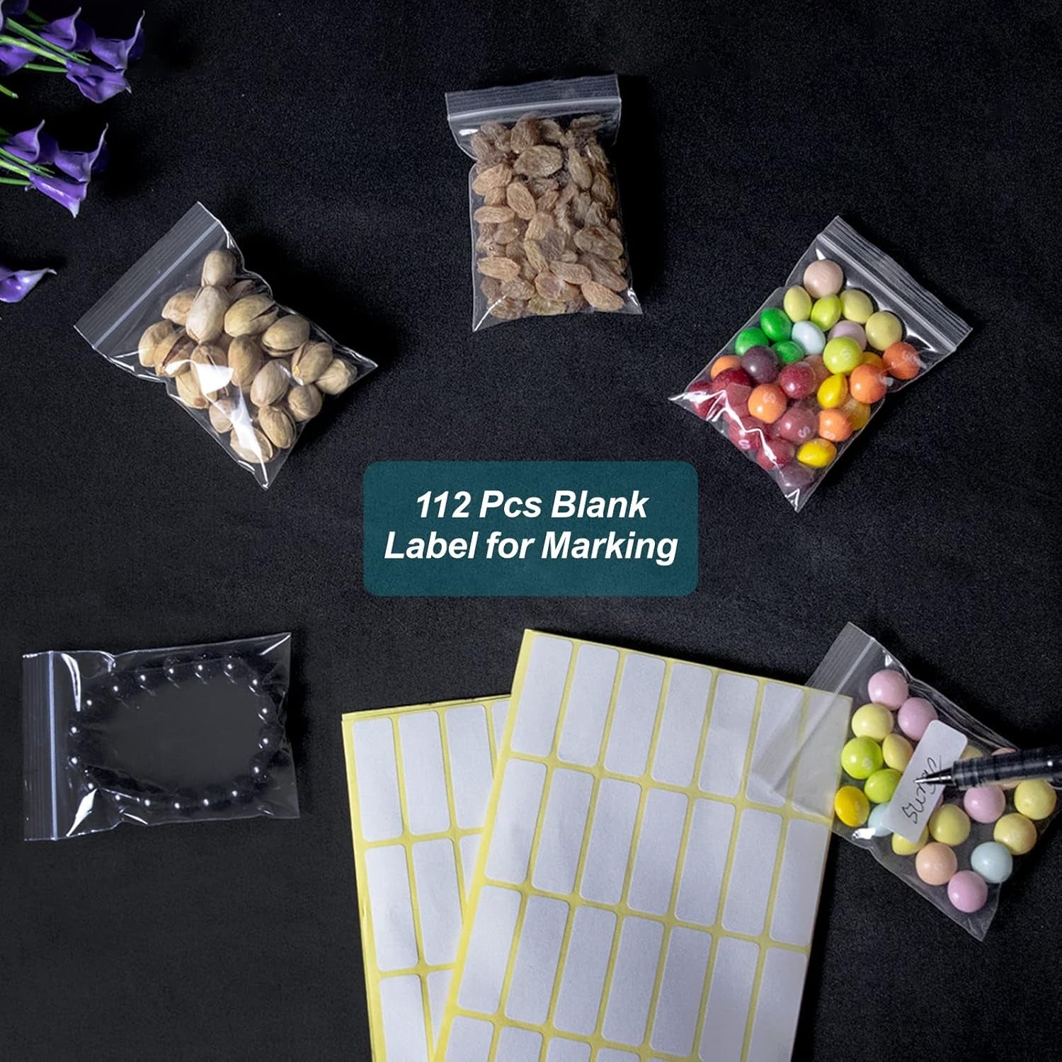 1000 Pcs Small Plastic Bags, Small Bag 2 X 2.5 Inch, Mini Bag Resealable, Small Baggies, Jewelry Bags Clear Plastic for Candy Pills Beads Diamond