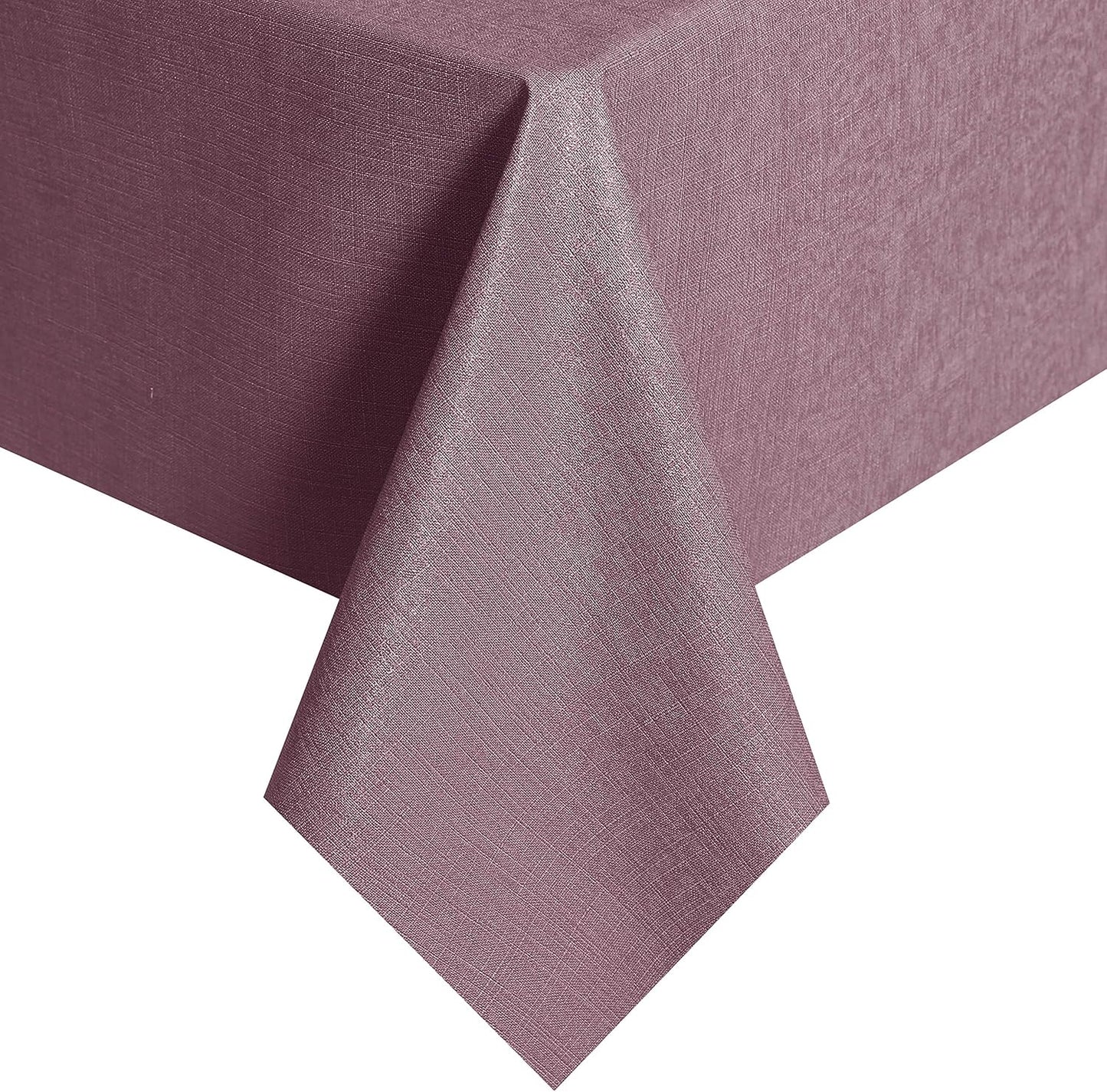 Vinyl Tablecloth for Picnic Camping Outdoor, 100% Waterproof Oil-Proof Spill-Proof PVC Table Cloth, Wipeable Thick Square Tablecloth Cover (54 X 54 Inch, Sea Pink)