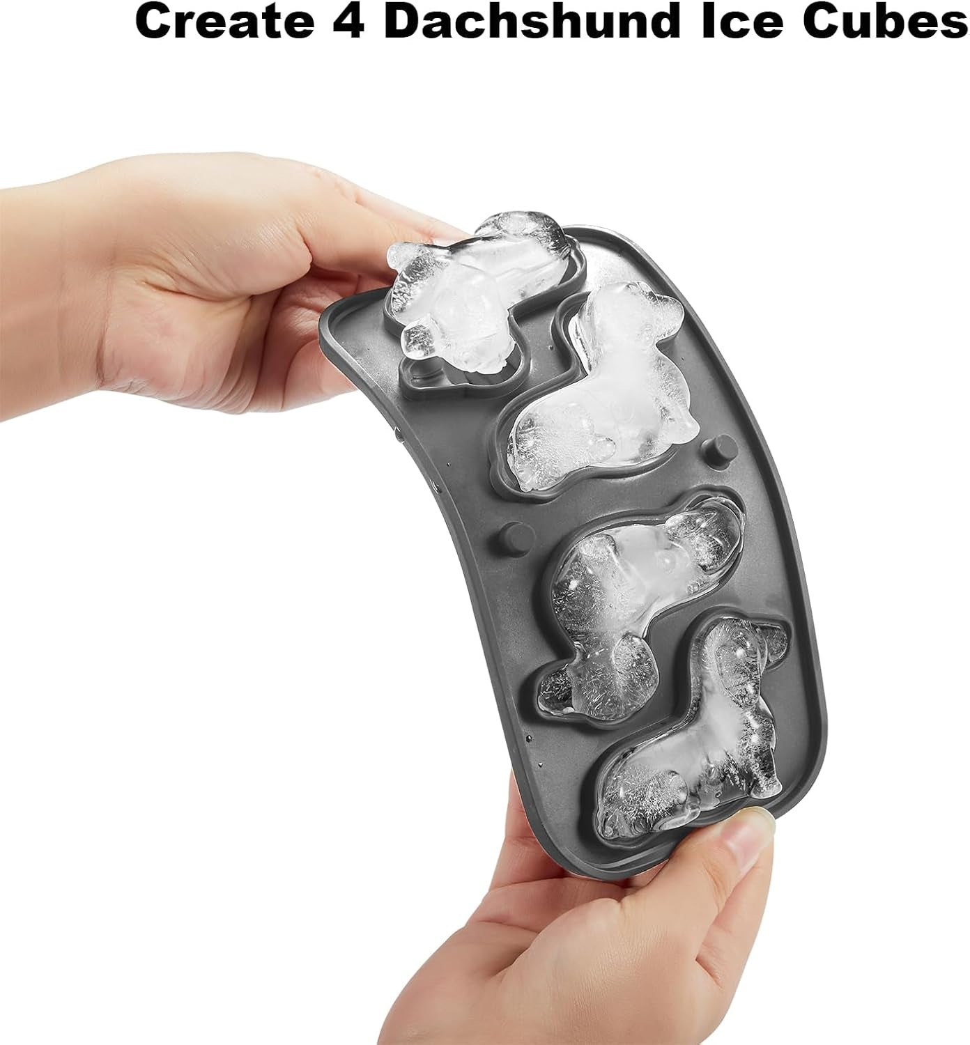 3D Dachshund Dog Ice Cube Mold Fun Shapes, Dachshund Gifts for Women, Cute Large Craft Ice Mold, Big Dog Ice Cube Trays for Whiskey Cocktails Bourbon