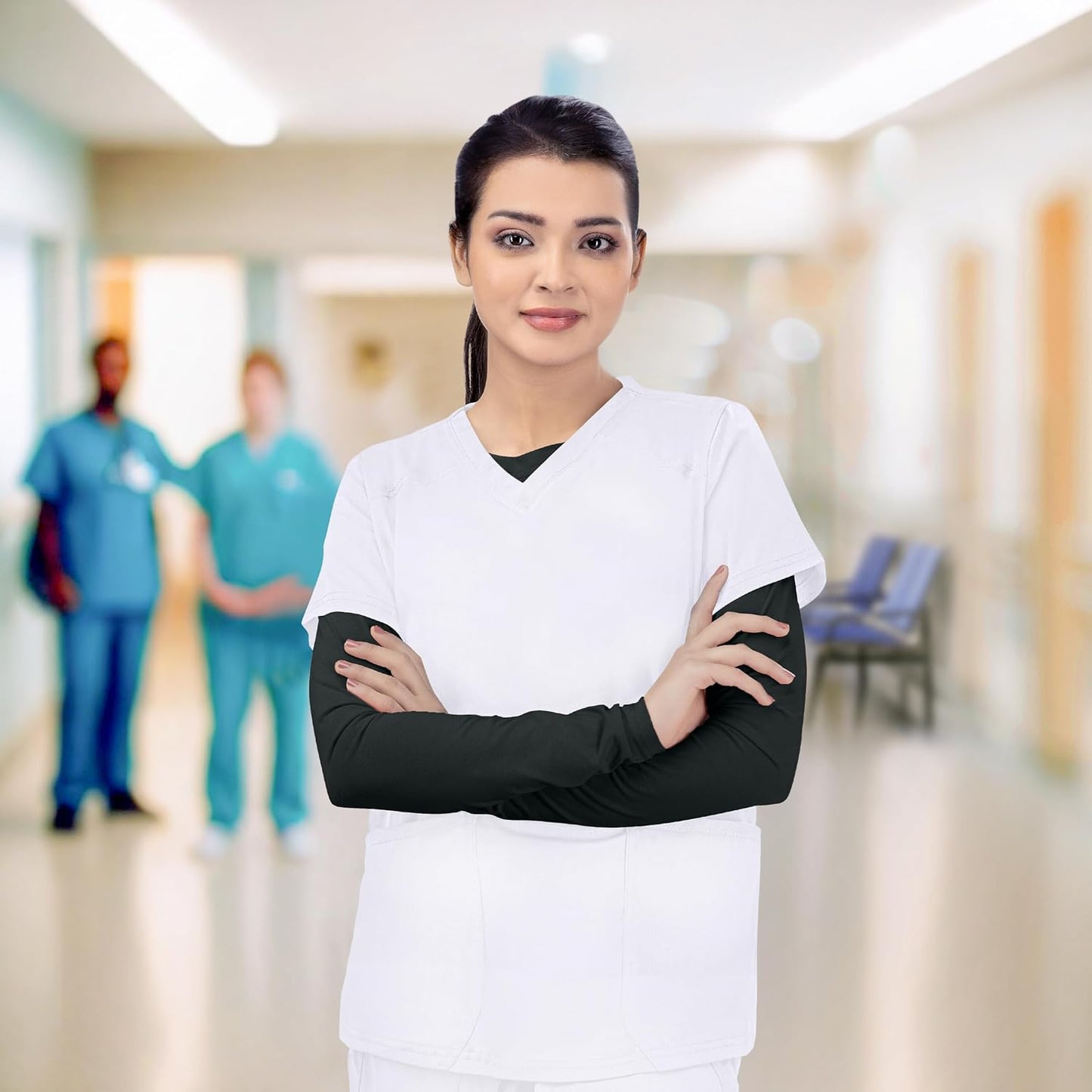 Women'S under Scrub Slim Fit Long Sleeve T-Shirt Underscrub Comfort Tee
