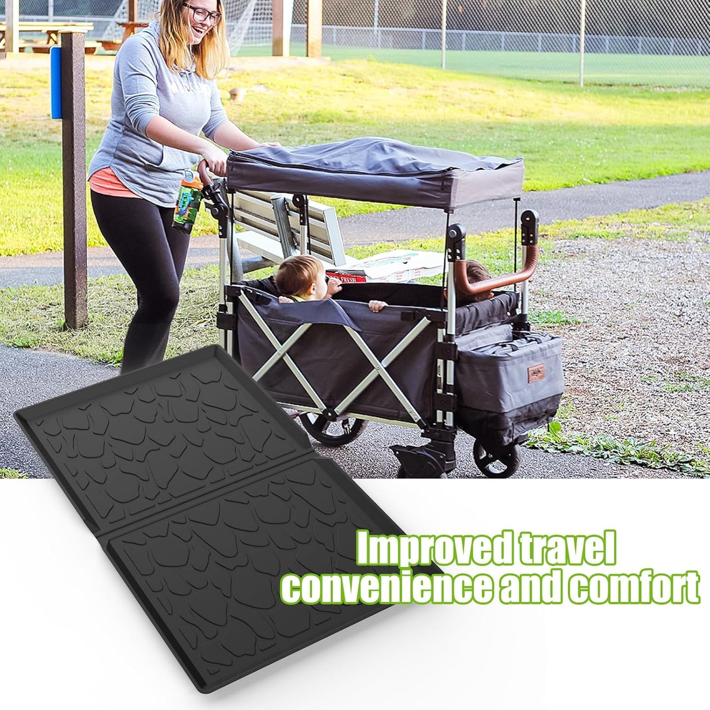 Silicone Mat for Wonderfold Wagon W4,Luxe Accessories for Wonderfold Stroller to Protect Wagon from Sand, Dirt, and Water,Easy Clean
