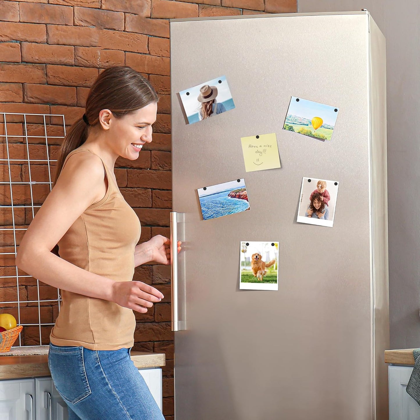 40 Pcs Refrigerator Magnets, 6X2Mm Small round Fridge Magnets, Multi-Use Premium Neodymium Tiny Circle Magnets, for Whiteboard, Billboard, Crafts, DIY, Home, Kitchen, Office, School (Black)