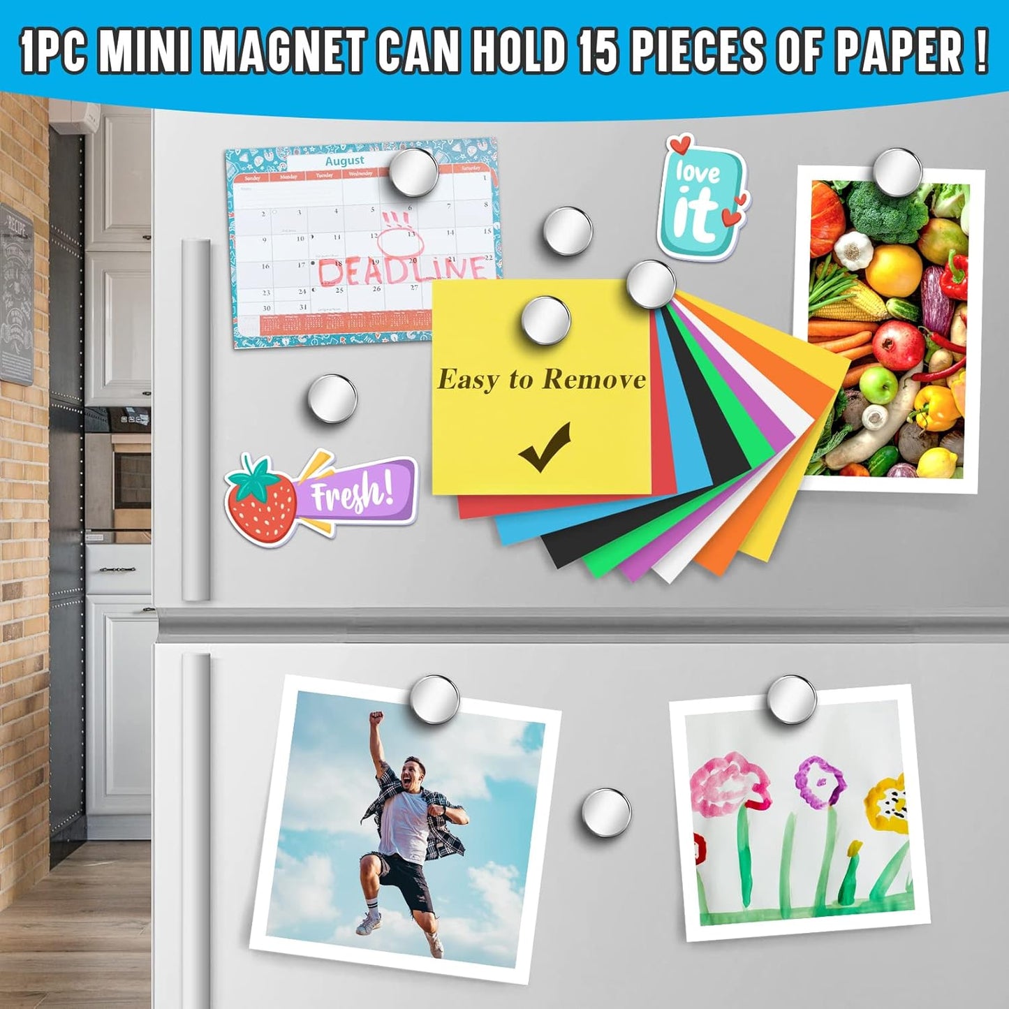 120-Piece Set of Miniature Round Magnets (6x2mm) for Office, Kitchen, Crafts, and Miniatures