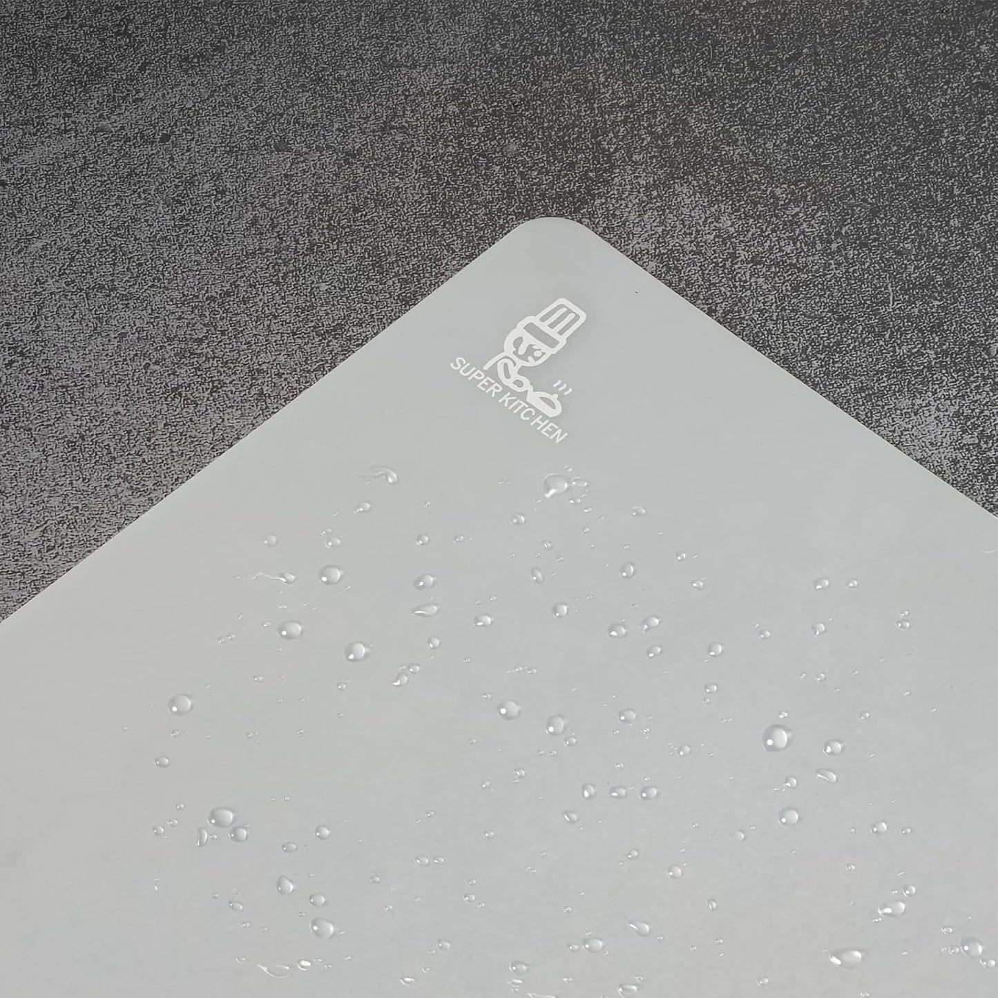 Thick Silicone Counter Mat Large Set of 2, Heat Resistant Pad for Kitchen Table/Countertop Protector/Non Stick Pastry Baking Placemats, Silicone Mat for Crafts Kids (20×28, Translucent)