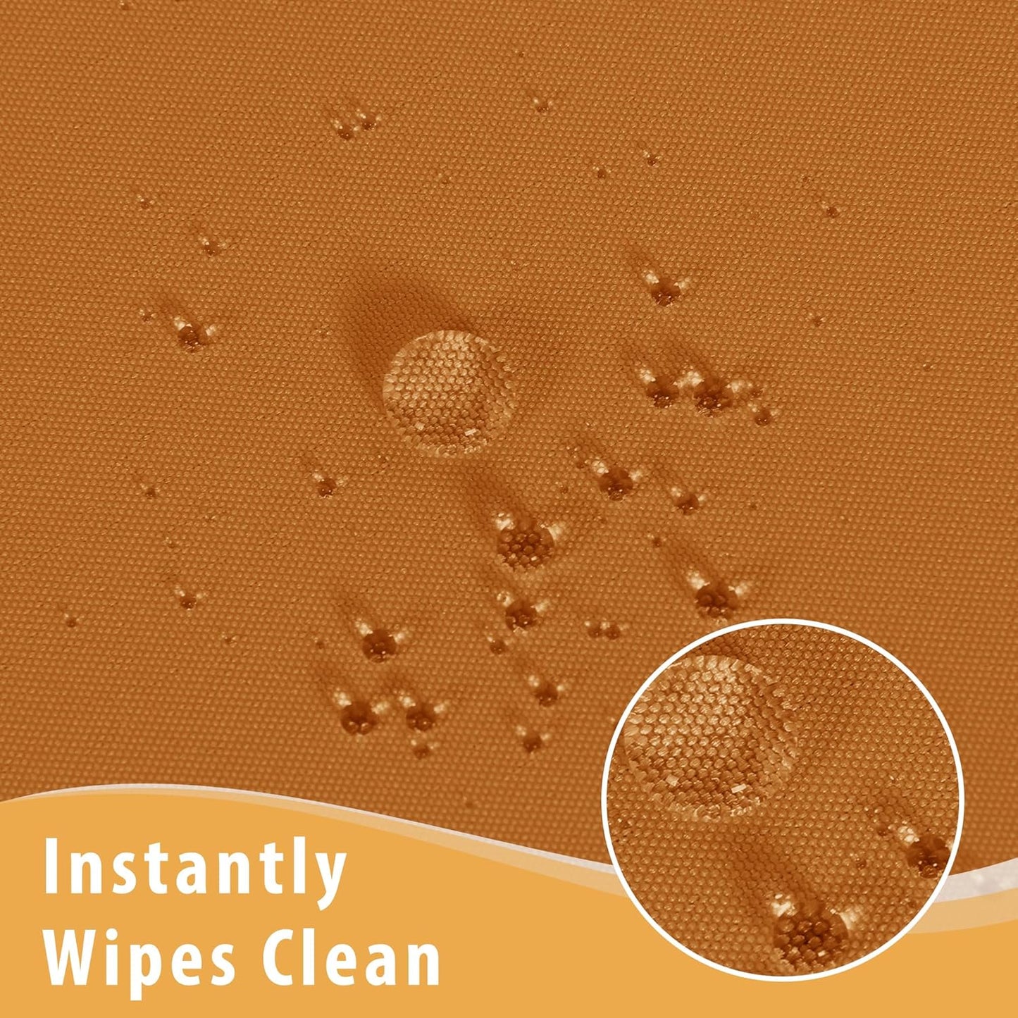 2 Pack Table Clothes for 6 FT Rectangle Tables - Water Resistant Washable Fabric Polyester Rectangle Table Cover Protector for Wedding, Banquet and Trade Shows, 72L X 30W Inches, Bronze