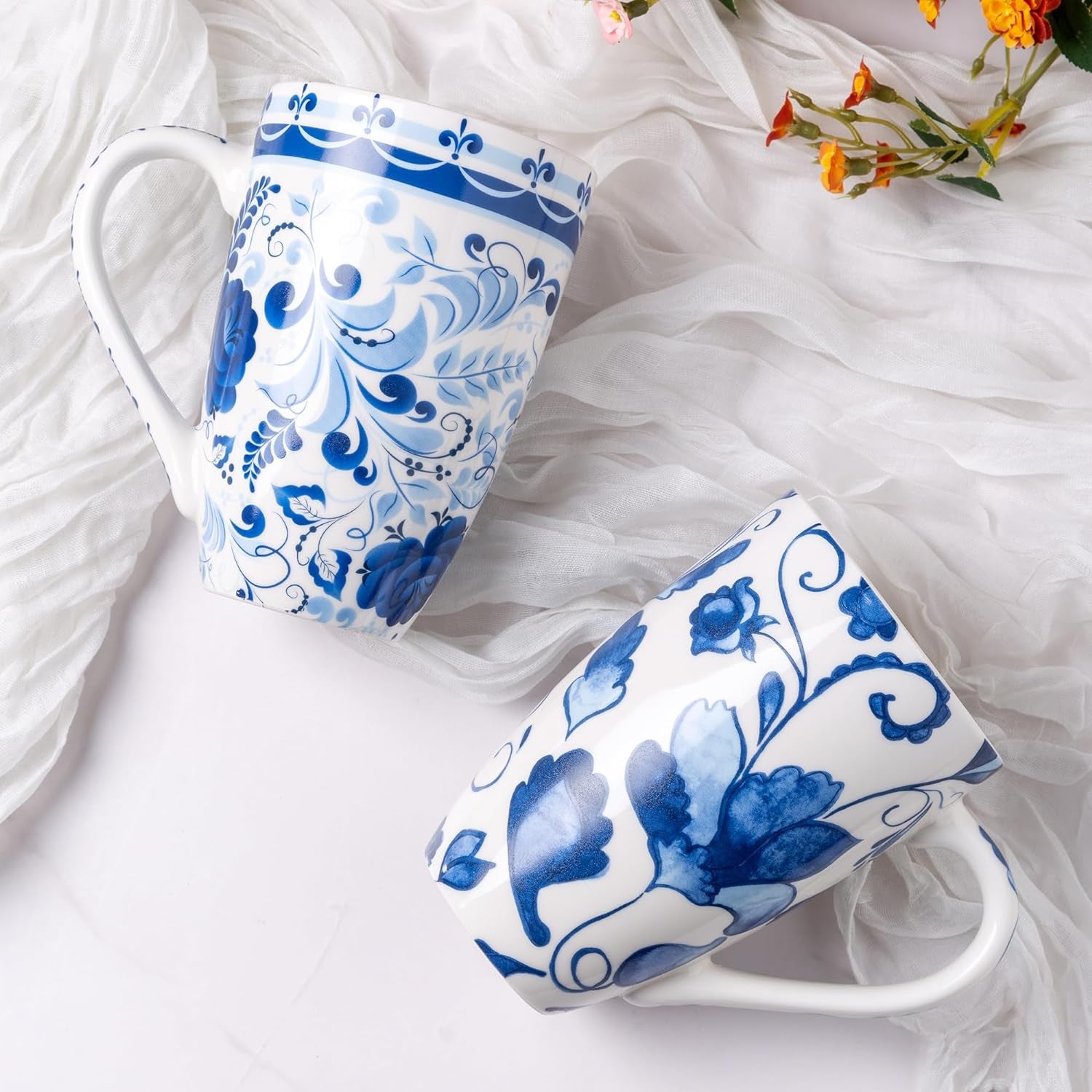 Ceramic Tea Mug with Infuser and Lid, 18 Ounce Capacity, Microwave and Dishwasher Safe, Ideal Gift for Tea Enthusiasts