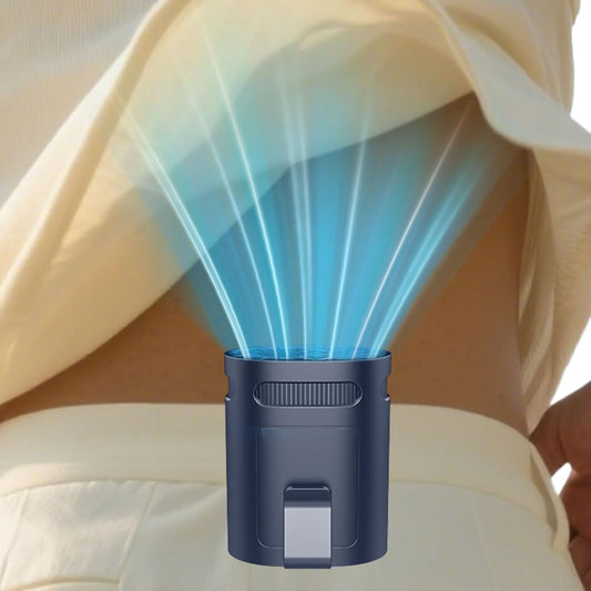 Waist Fan Clip on Shirt Fan-Mini Light Weight Portable Fans That Blow Cold Air,Small Personal Battery Powered Fans,Belt Body under Shirt AC Cooler,Quiet Wearable Hanging Neck Fan for Women Men Kids