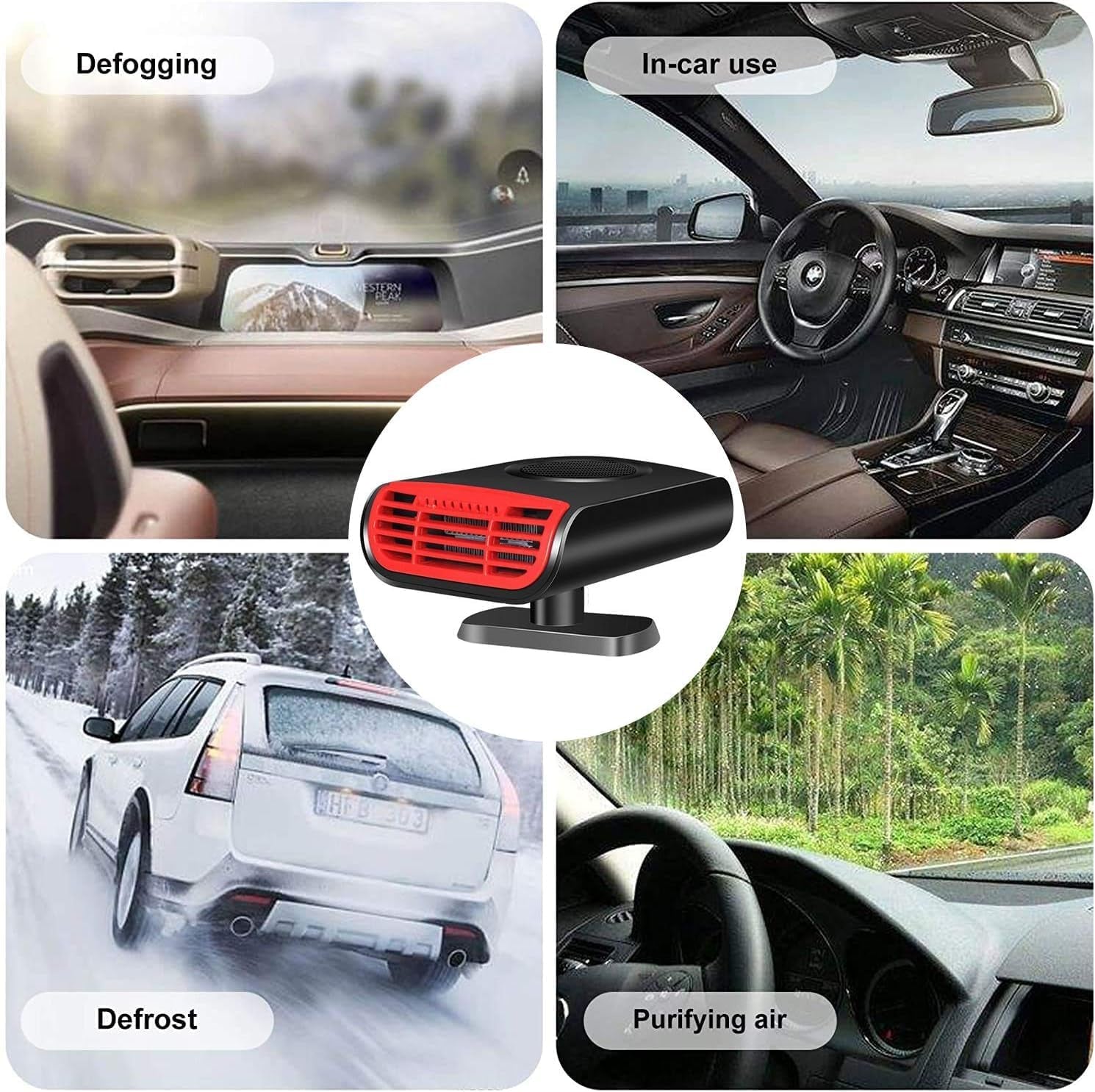 Car Heater,12V 150W with Heating and Cooling 2 in 1 Modes Heating/Cooling Automobile Heater Demister Vehicle Heater Fan Suitable for All Car,Christmas Gifts