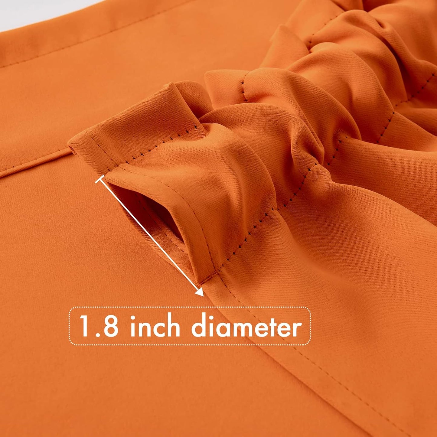 Fall Window Valance for Bedroom Living Room Kitchen Bathroom Energy Efficient Rod Pocket Curtain Valance 18 Inch, Thermal Insulated Window Treatment, One Panel, 42'' X 18'', Fall Burnt Orange