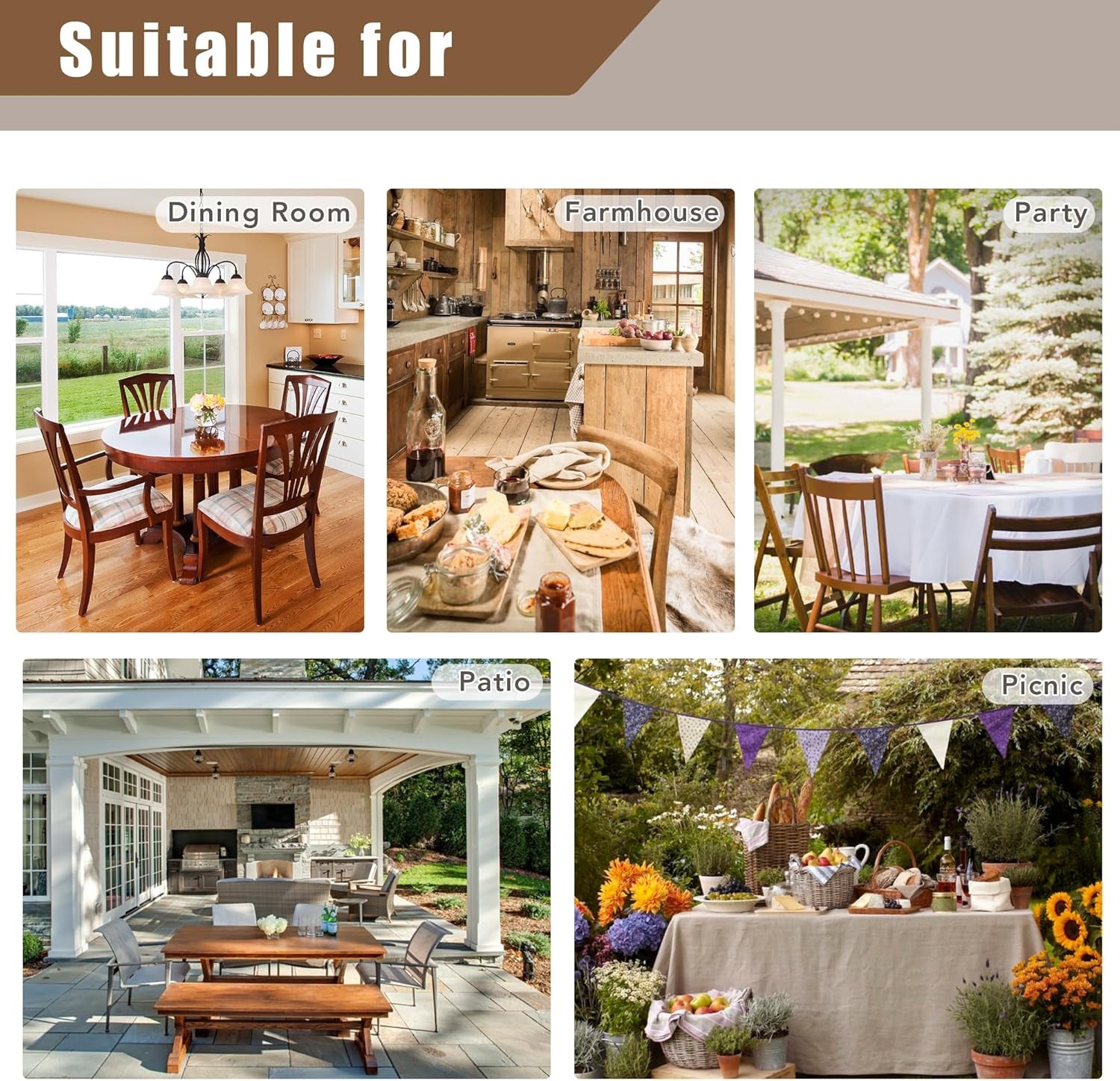 Faux Linen Tablecloths 60 x 84 Inches - Set of 2 Hunter Green Rectangular Table Covers for Parties, Banquets, Kitchen Dining, and Farmhouse Decor