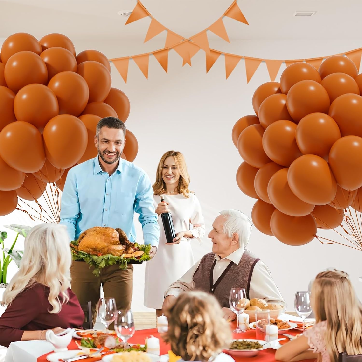 Burnt Orange Balloons 12Inch, Burnt Orange Latex Balloons 50Pcs Party Balloon for Fall Themed Bridal Baby Shower Wedding Graduation Birthday Party Decorations