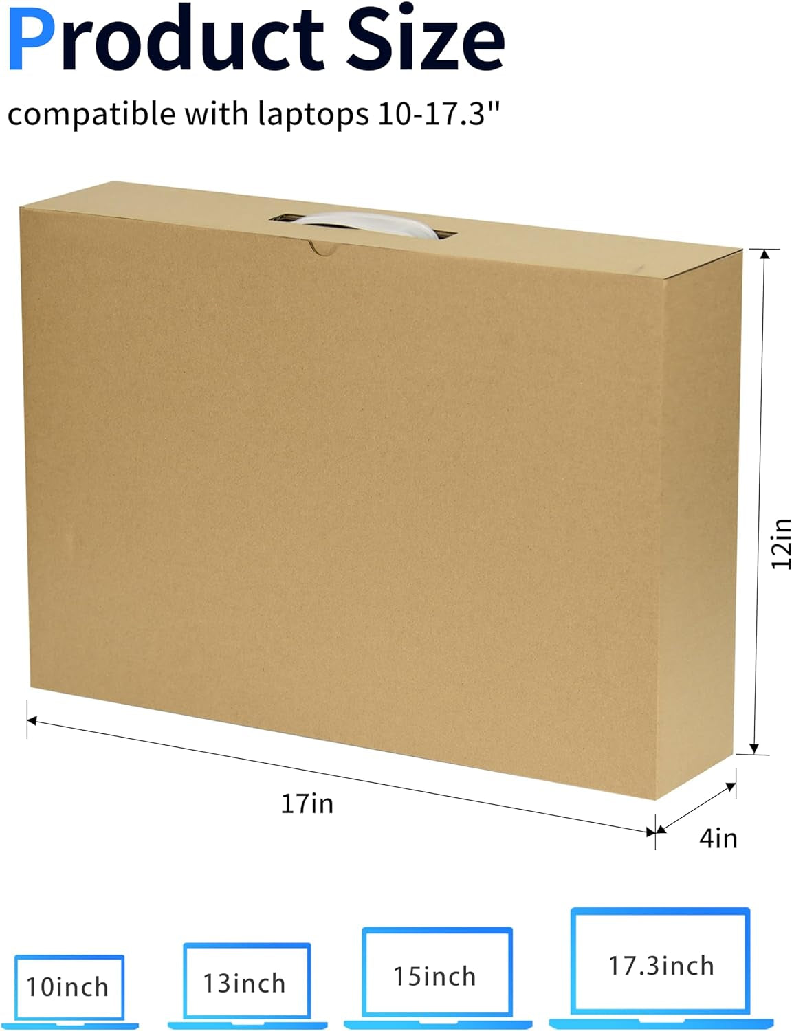 Laptop Shipping Box with Protective Foam for Up to 17.3-Inch Notebooks