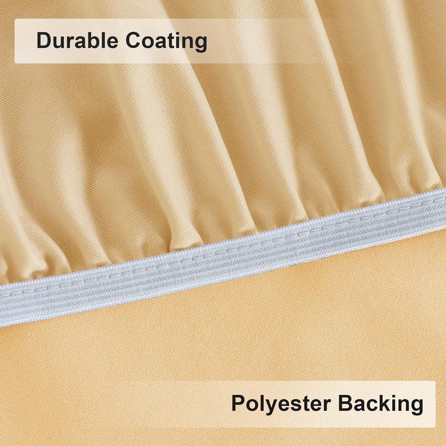 Fitted round Table Cloth, Reversible Waterproof Stain Resistant Elastic Stretch Tablecloth, Wipe Clean Table Cover for Outdoor/Indoor Use, Fits round Tables up to 40" - 44" Diameter, Champgane