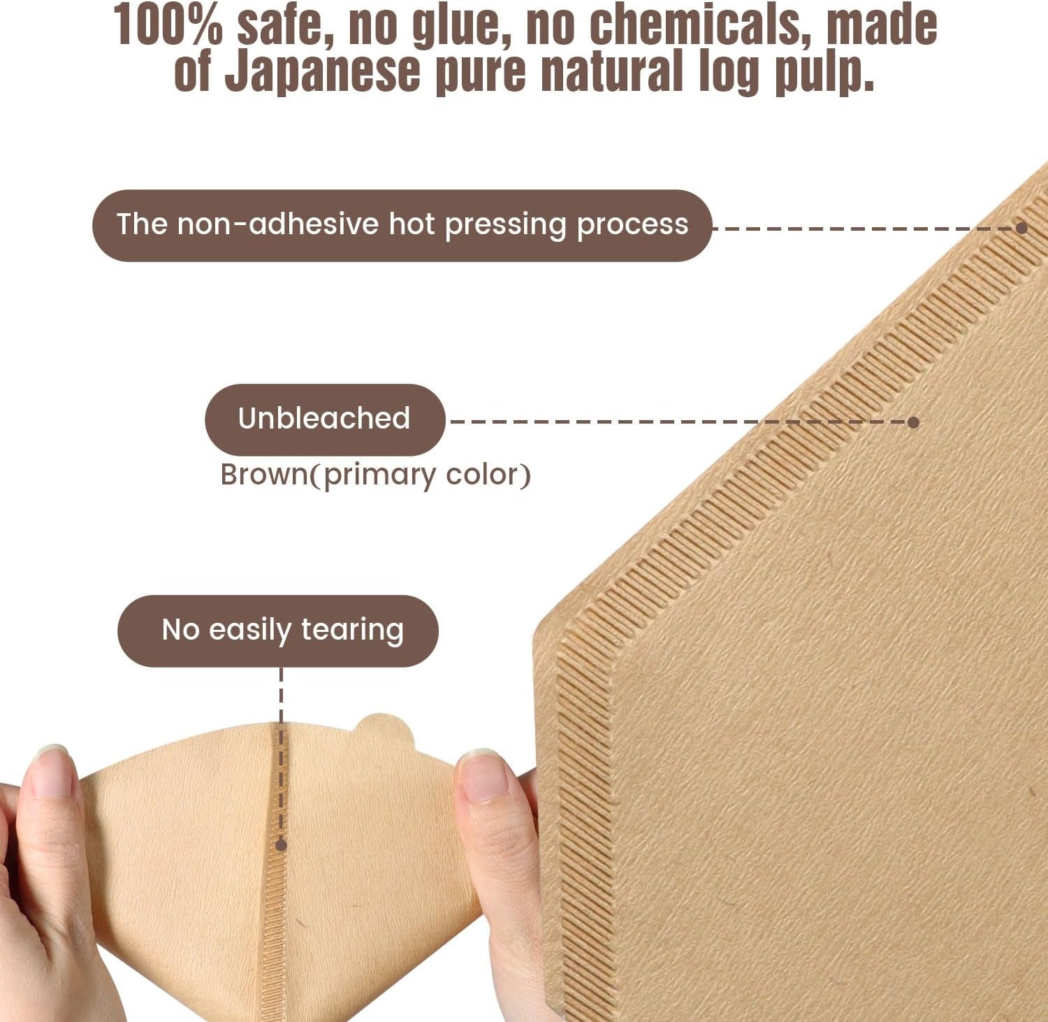 200 Count Cone Coffee Filters #4, Unbleached 04 Coffee Filters 8-12 Cup, Disposable Natural Paper Filters, No.4 Cone Filters for Ninja, Pour over and Drip Coffee Maker