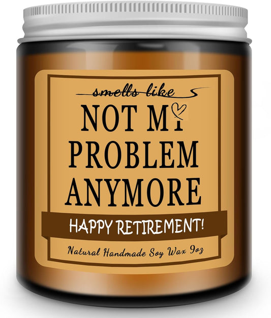 Retirement Gifts for Women Men/Funny Retirement Farewell Decorations Gift for Coworkers,Boss,Manager,Friends,Teacher,Family/Cedarwood Sandalwood Candle for Her Him