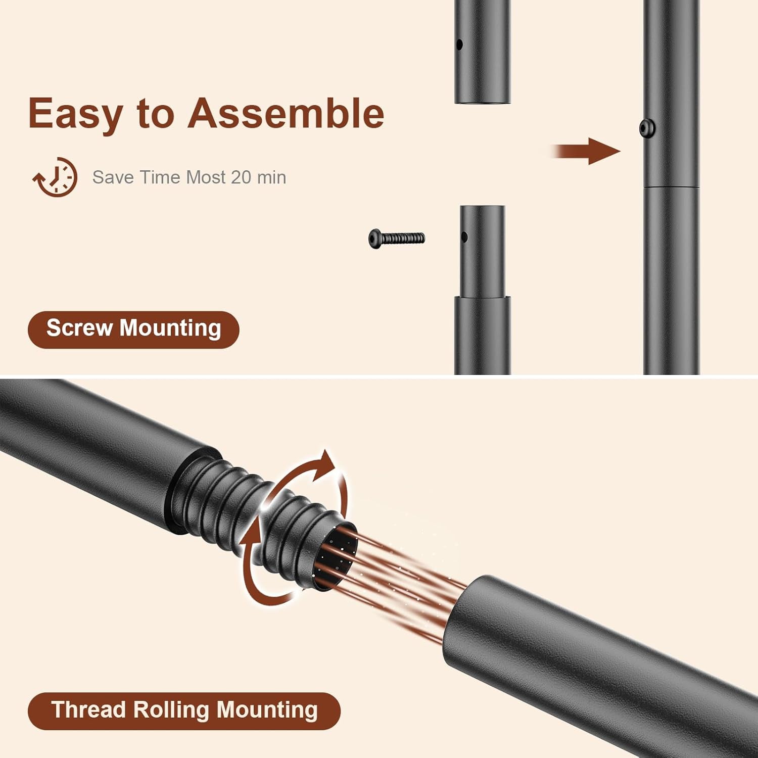 Clothes Racks for Hanging Clothes, Portable Rolling Garment Rack, Sturdy Metal Freestanding Cloths Racks with Wheels, Double Rods Wardrobe Rack for Bedroom Laundry Living Room