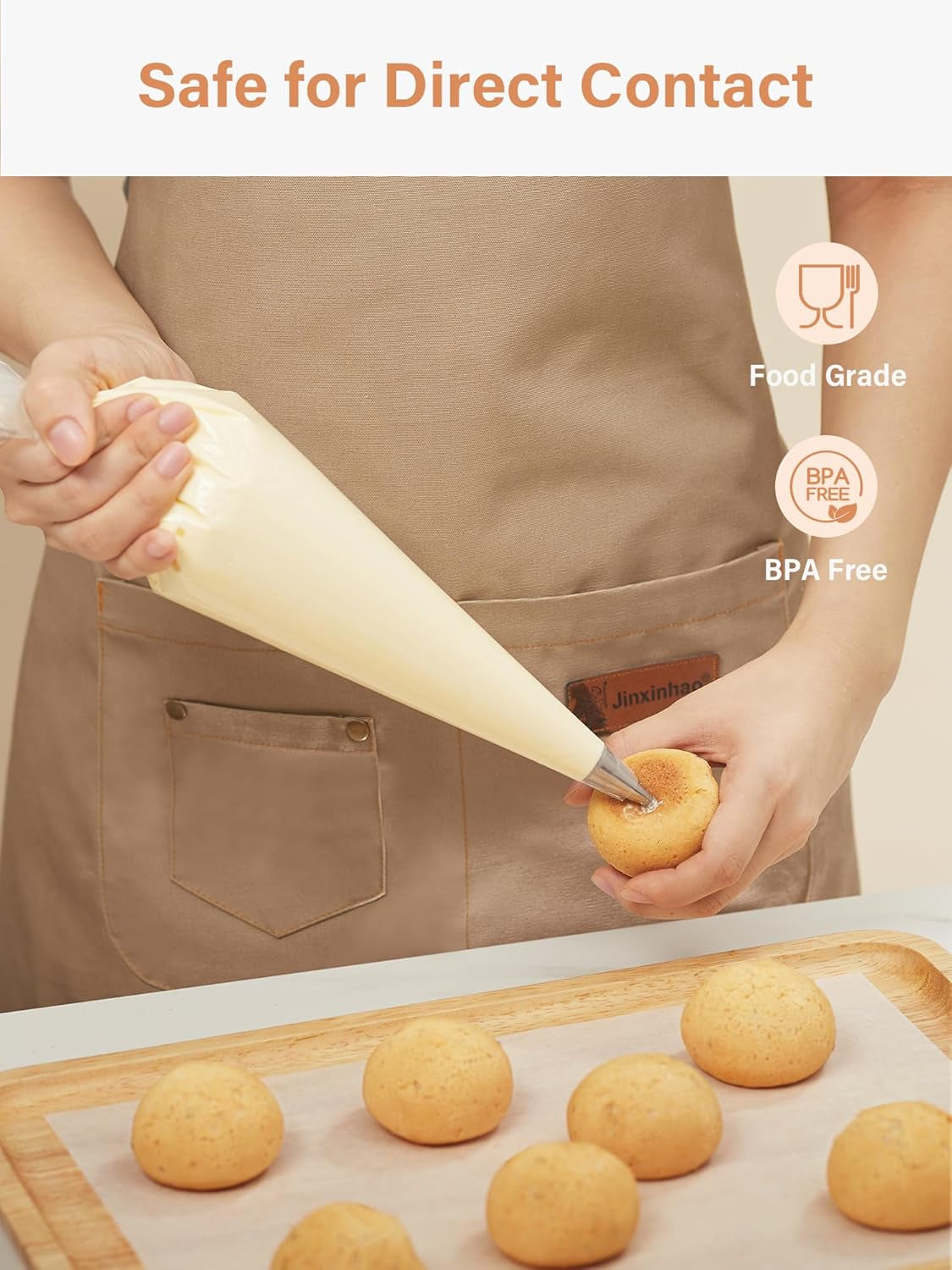 Piping Bags, Disposable Pastry Bags 16 Inch, 100 Pcs anti Burst Large Icing Piping Bags for Cookie Frosting Cake Decorating Baking Supplies