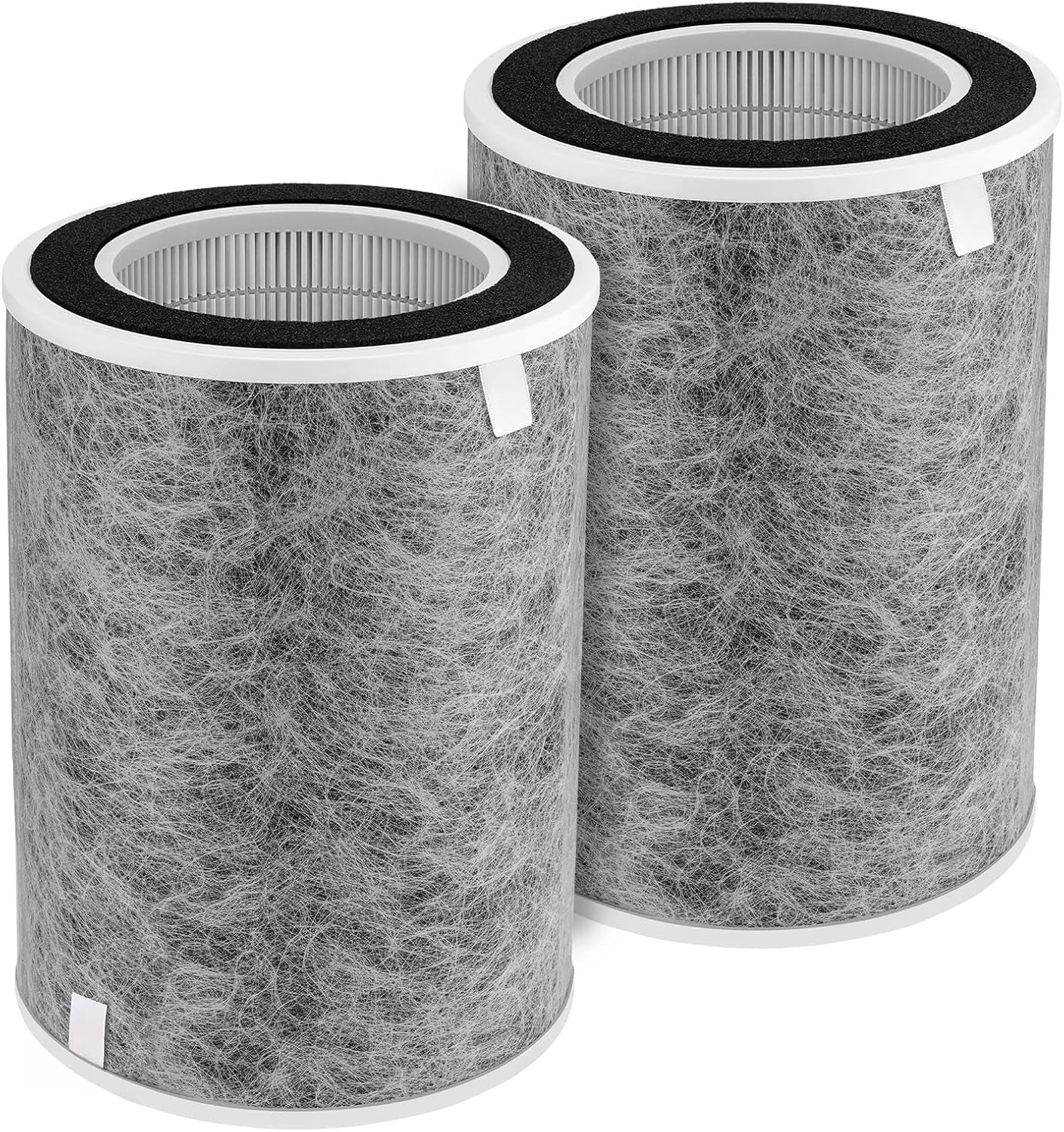 HP201 HP202 MAX Filter Compatible with Shark HP200 Series, HP302 & HC502 Air Purifiers, 3-in-1 Filter, Part #HE2FKBAS, HE2FKBASMB (2-Pack)