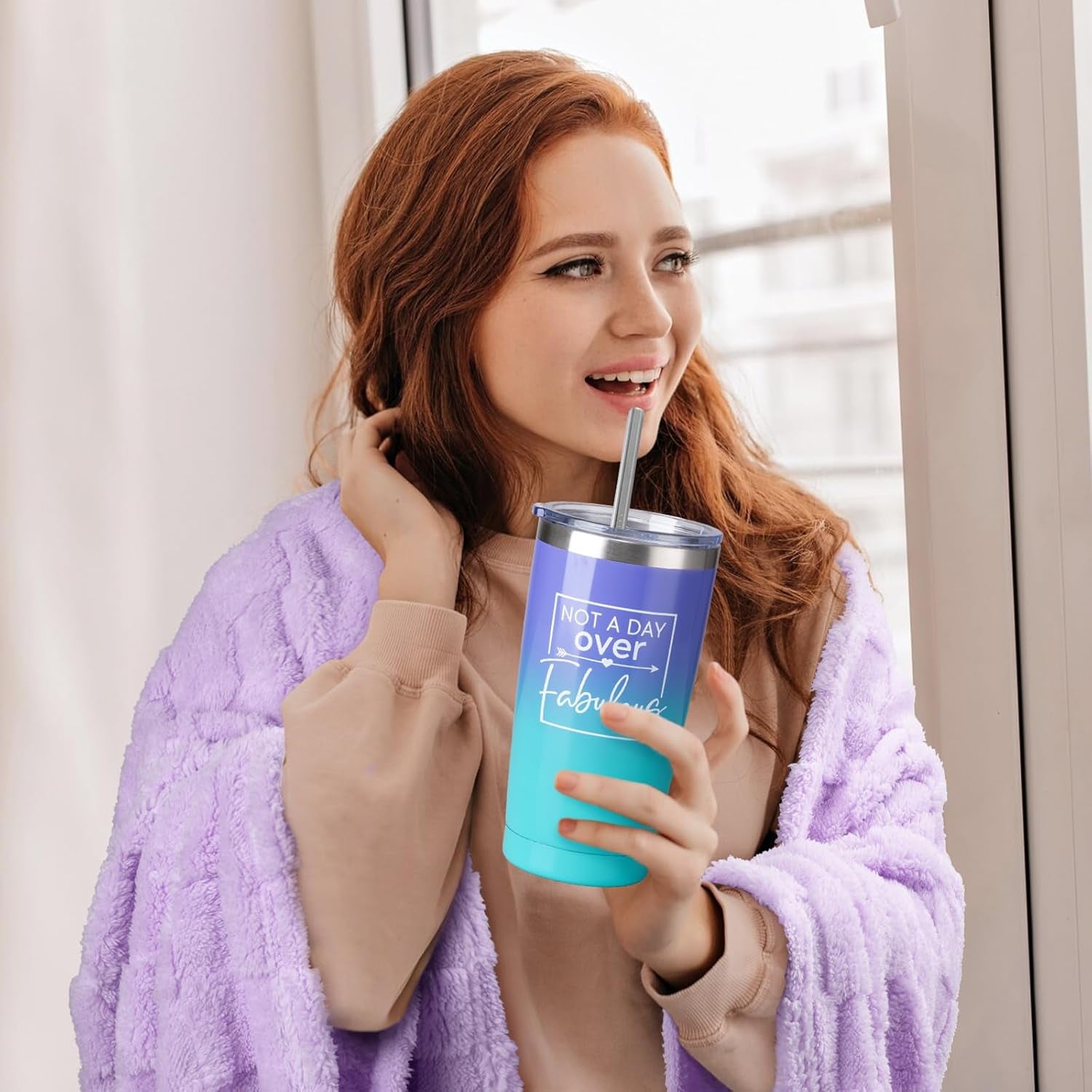 Birthday Gifts for Women Friendship, Unique Happy Birthday Gift Basket for Mom Wife Her Best Friend Sister Girlfriend Coworker W/Flannel Blanket, Luxury Self Care Box Lavender Relaxing Spa Gifts Set