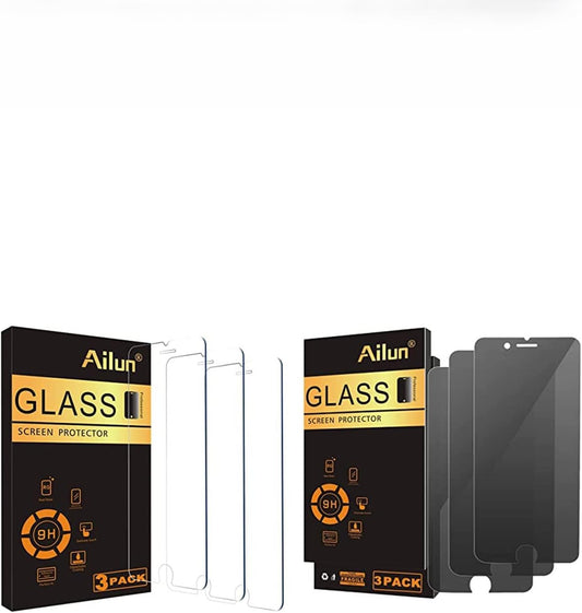 Screen Protector Compatible for Iphone 8 Plus,7 Plus,6S Plus,6 Plus, 5.5 Inch 3Pack Tempered Glass Privacy Screen Protector Compatible with Iphone 8 plus 7 Plus