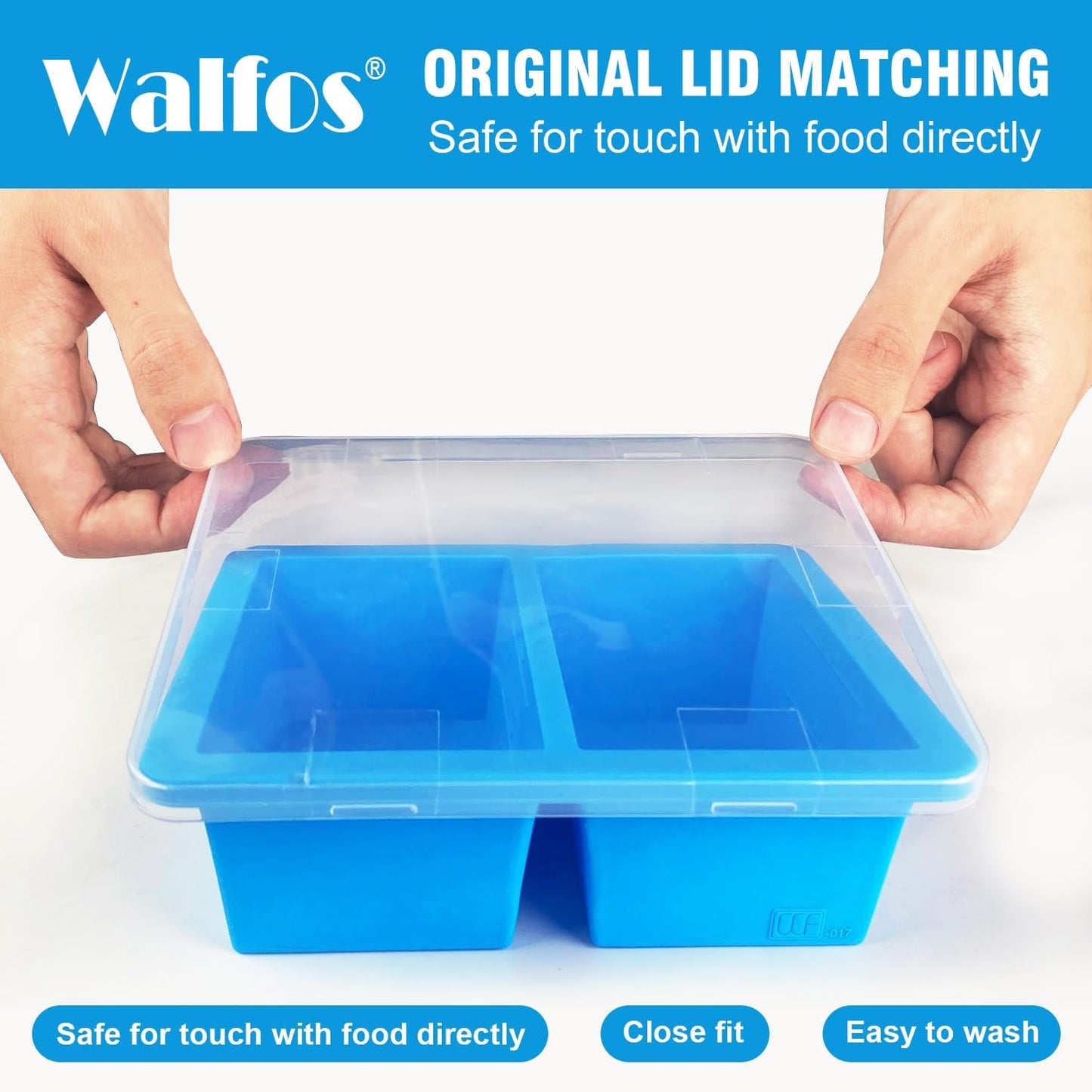 1 Pack Plastic Lids, Food Storage Container Lids Plastic Lid Square Food Storage Container Lid Suitable for Freezing Tray Set