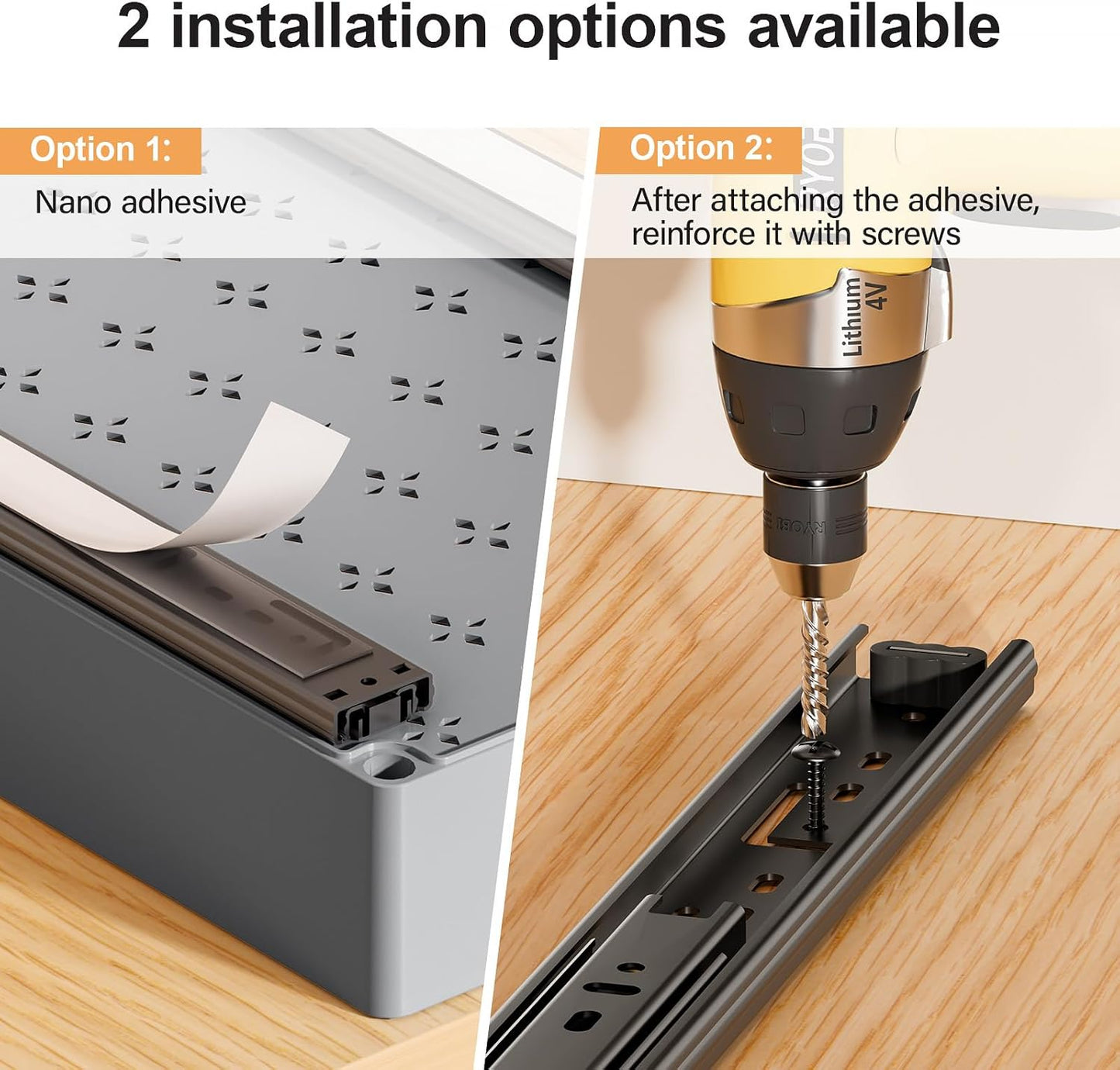 3 Pack Pull Out Cabinet Organizer, 15.7" Deep Pull Out Drawers for Cabinets, Slide Out Drawers for Kitchen Cabinets, Bathroom Cabinet Organizer, Pantry (Grey)
