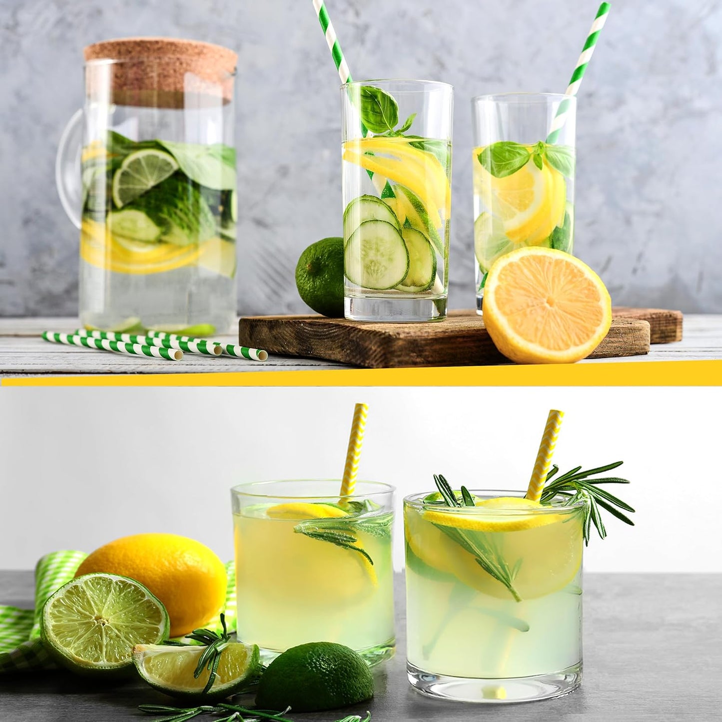 Clear Plastic Drinking Glasses - Pack of 6 (3 Each 12 Ounce & 16 Ounce Plastic Glasses Drinking) - Tumblers or Cups Reusable & Bpa-Free for Water, Juice & Other Drinks