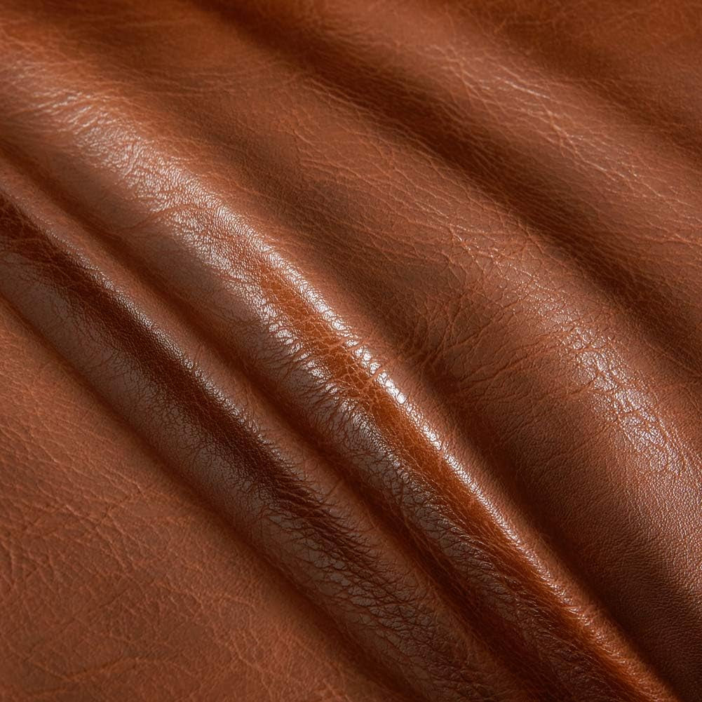 Faux Leather Boho Decorative Throw Pillow Covers, Thick Modern Solid Square Cushion Case Set for Couch Sofa Bedroom Car Living Room (12X20 Inch/30X50 Cm, Brown)