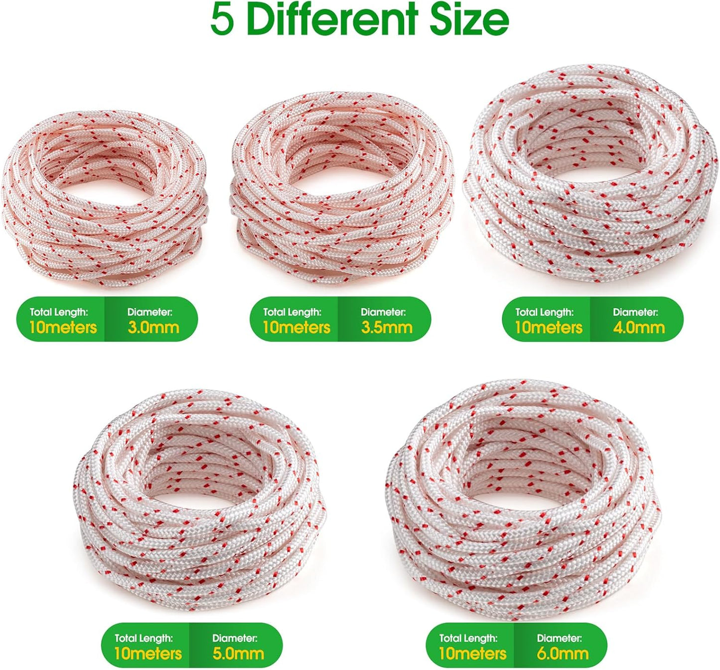 Replacement Recoil Starter Rope Pull Cord for Husqvarna STIHL Craftsman Chainsaw Lawn Mower Trimmer