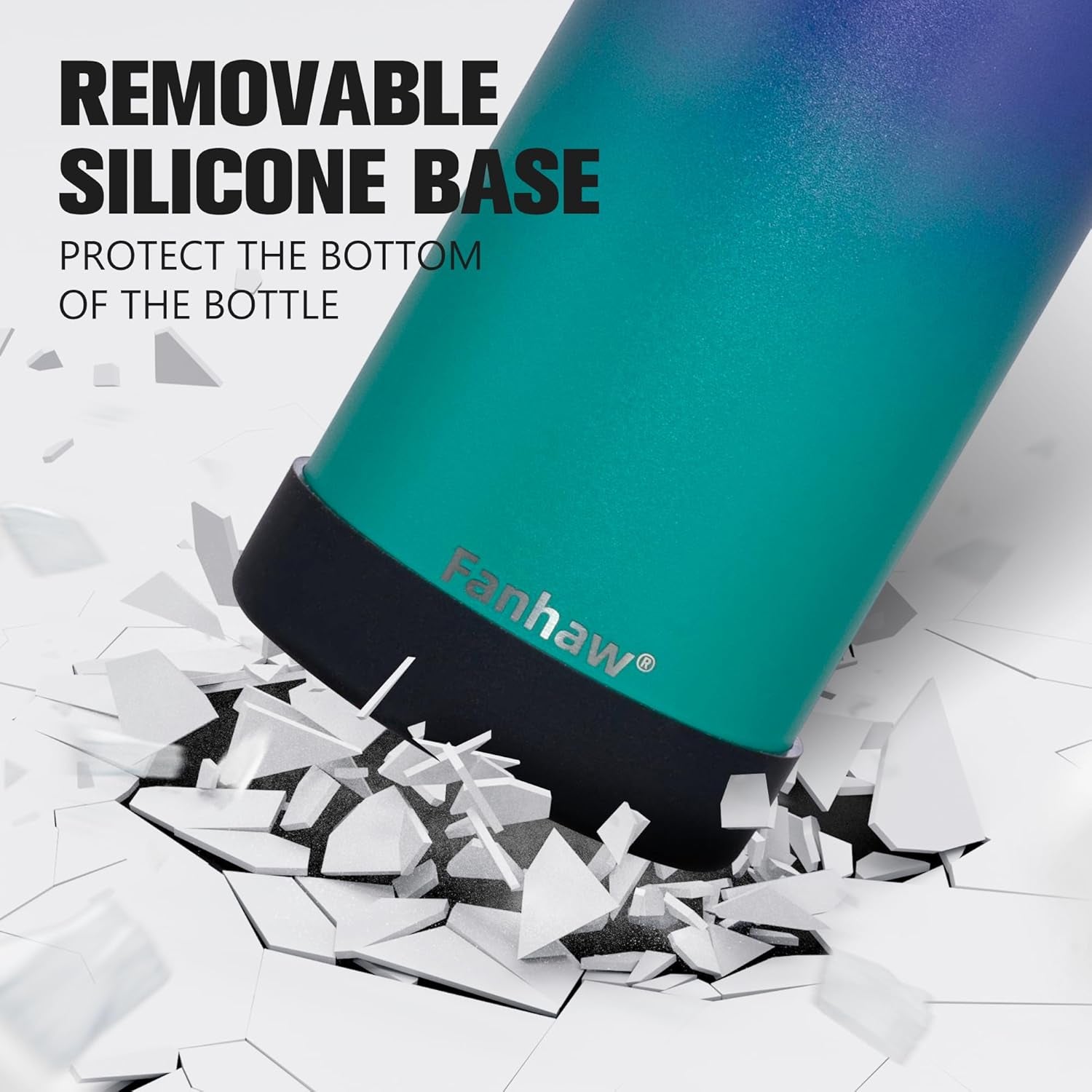 32 Oz Insulated Water Bottle – Portable Stainless Steel Flask with 3 Lids (Straw, Spout, Carabiner) | Leakproof, for Gym, Hiking, Work, Travel & Everyday Use (Purple Green)