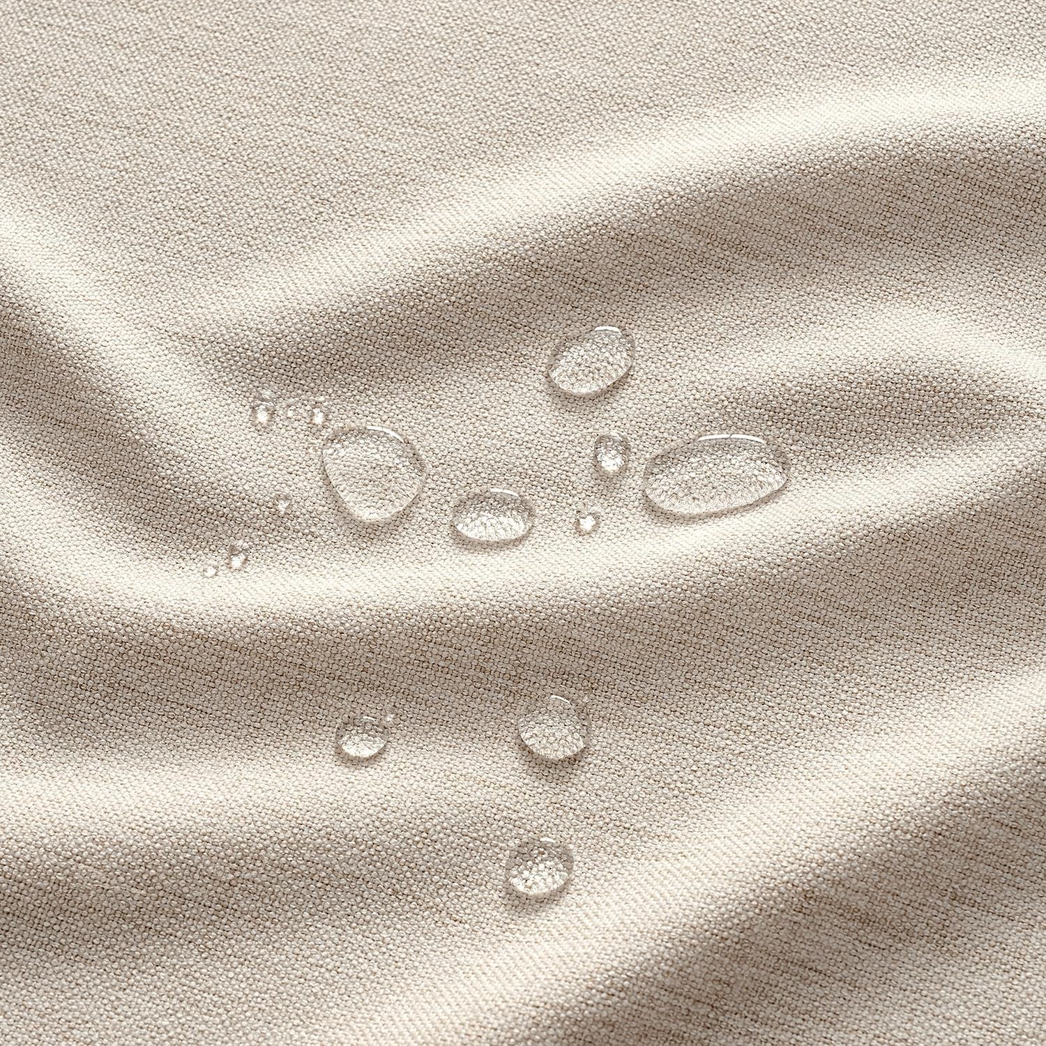 Grayish White Linen Tablecloth 60X84 Inch Rectangle Table Cloth Waterproof,Stain Resistant & Wrinkle Resistant for Dining Party Wedding