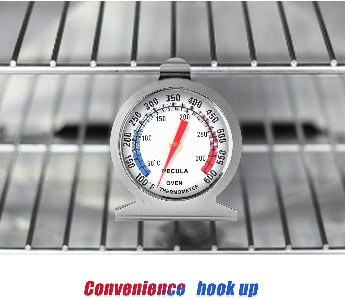 2 Pack Refrigerator Thermometer -30~30°C/-20~80°F and 1 Pack Oven Thermometer 50-300°C/100-600°F